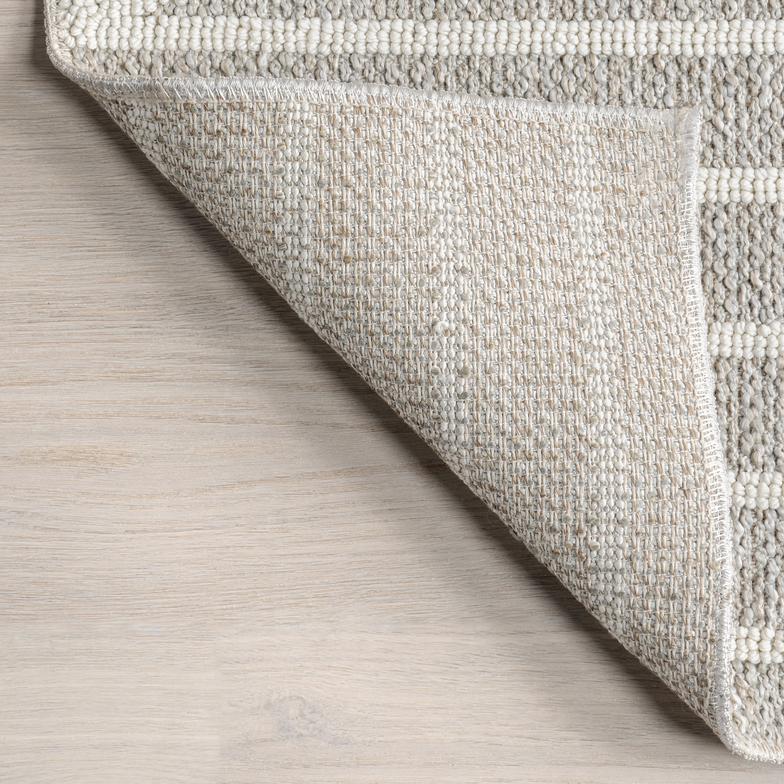 Margareta Geometric Arc Washable Rug | Light Grey - Image 6