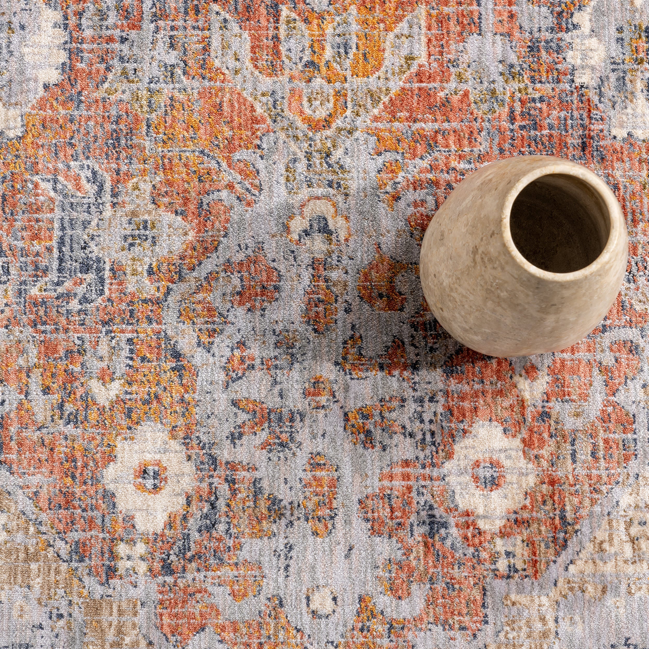 Margie Vintage Medallion Rug | Rust - Image 8
