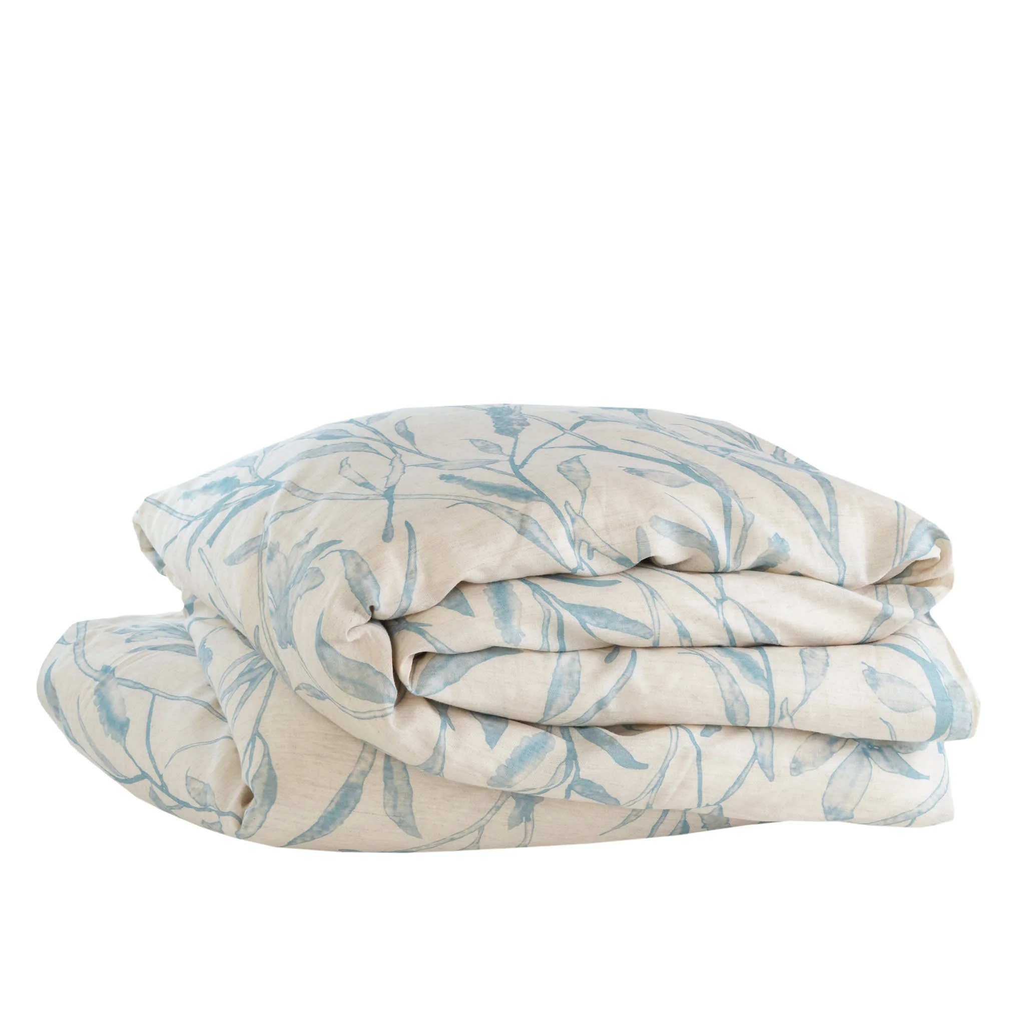 Margot Linen Duvet Cover | Pewter Blue - Image 3