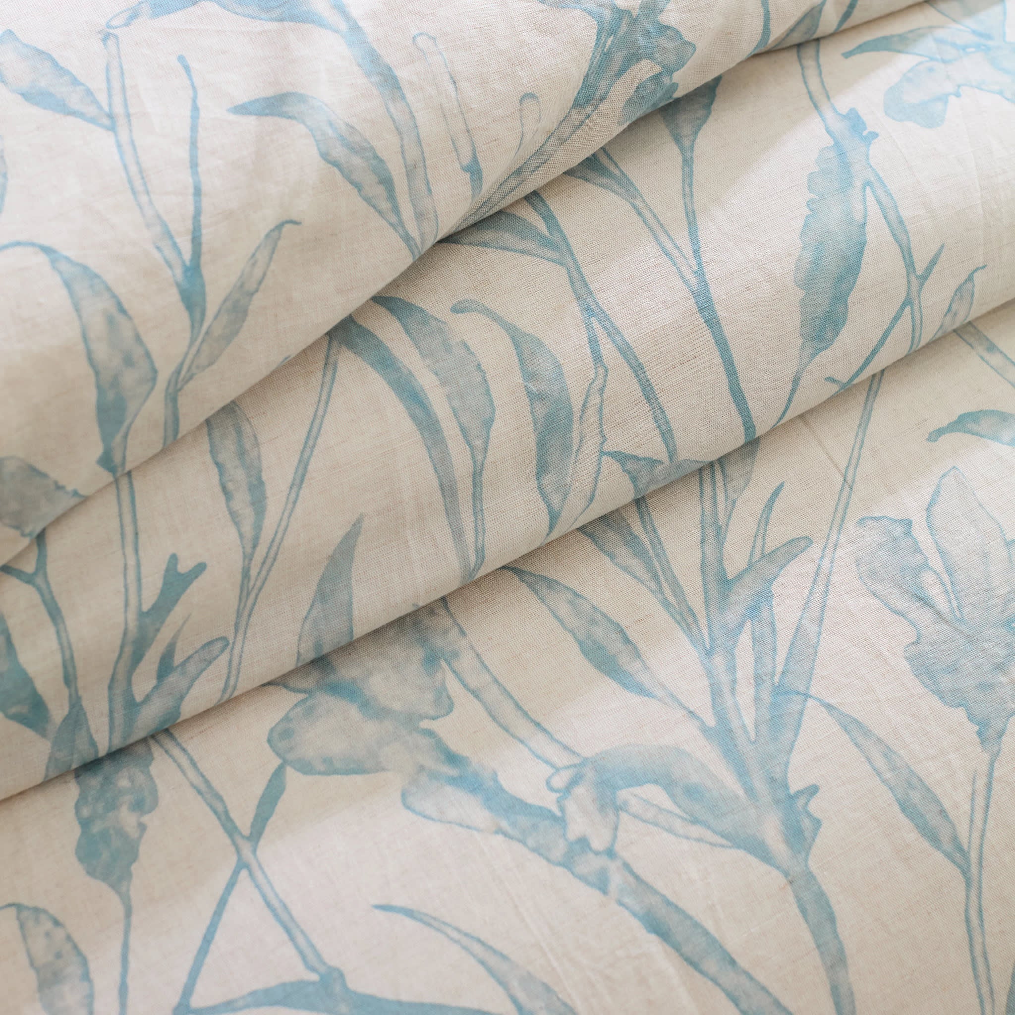 Margot Linen Duvet Cover | Pewter Blue - Image 2