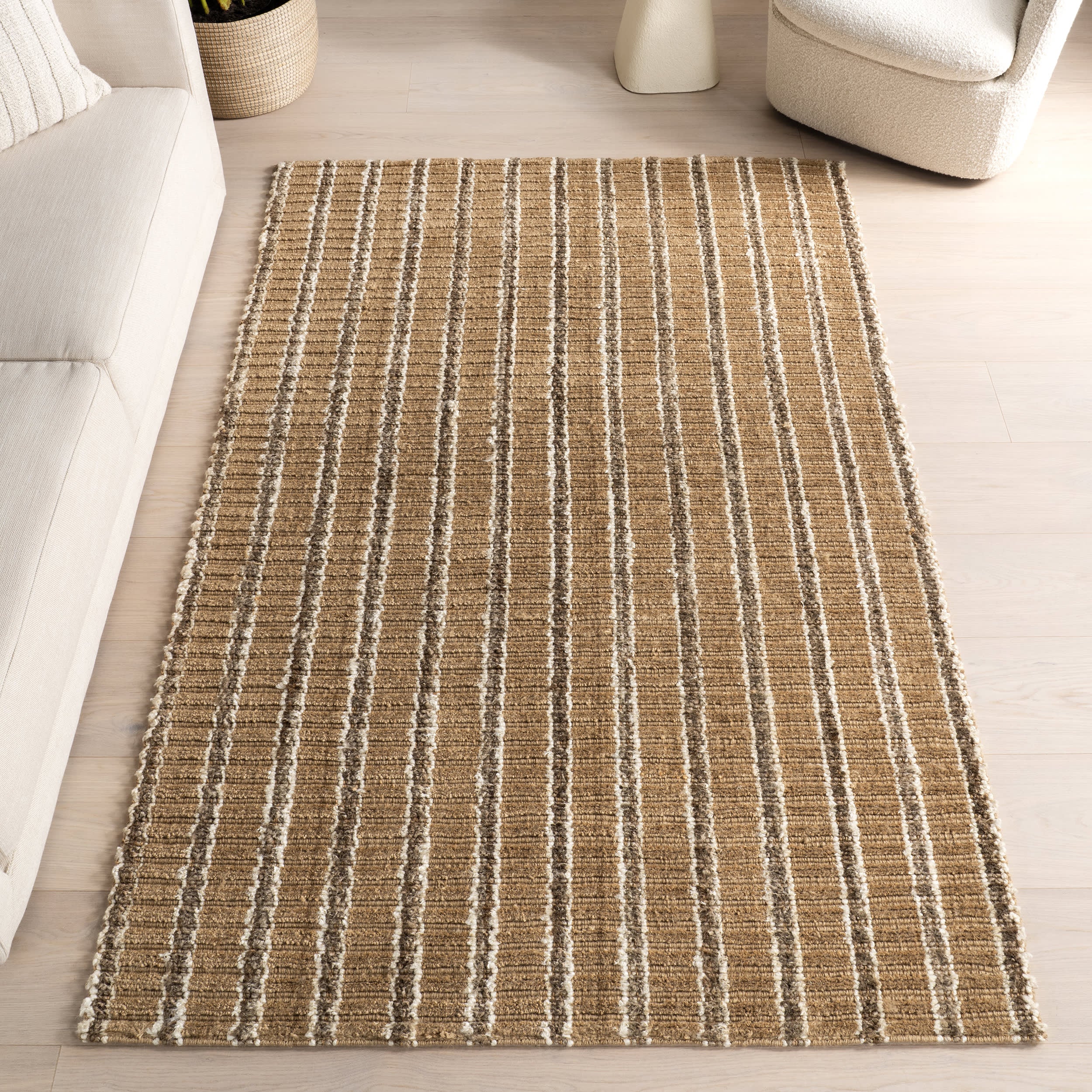 Marguerite Striped Jute Rug | Natural - Image 2