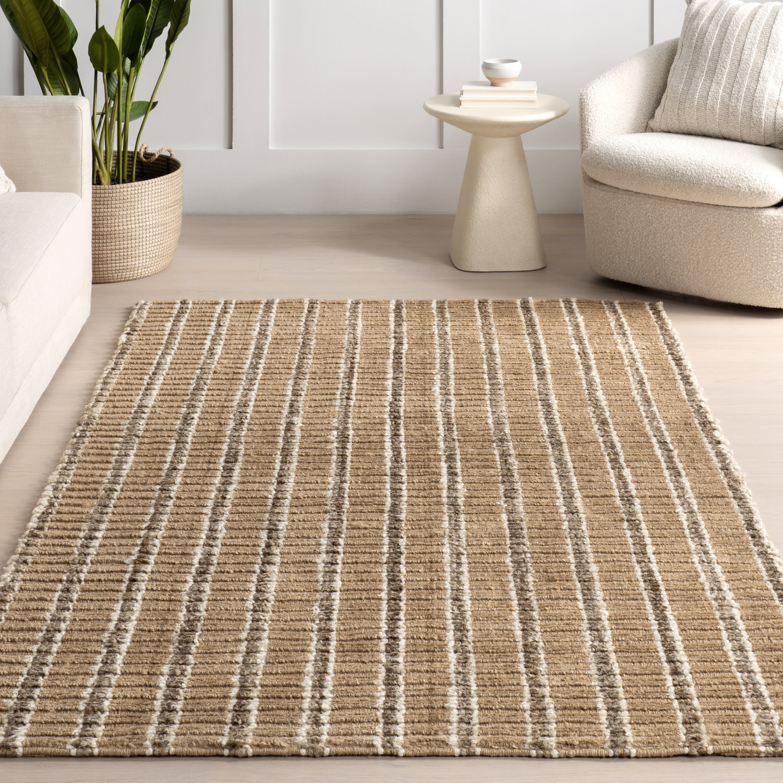 Marguerite Striped Jute Rug | Natural - Image 5