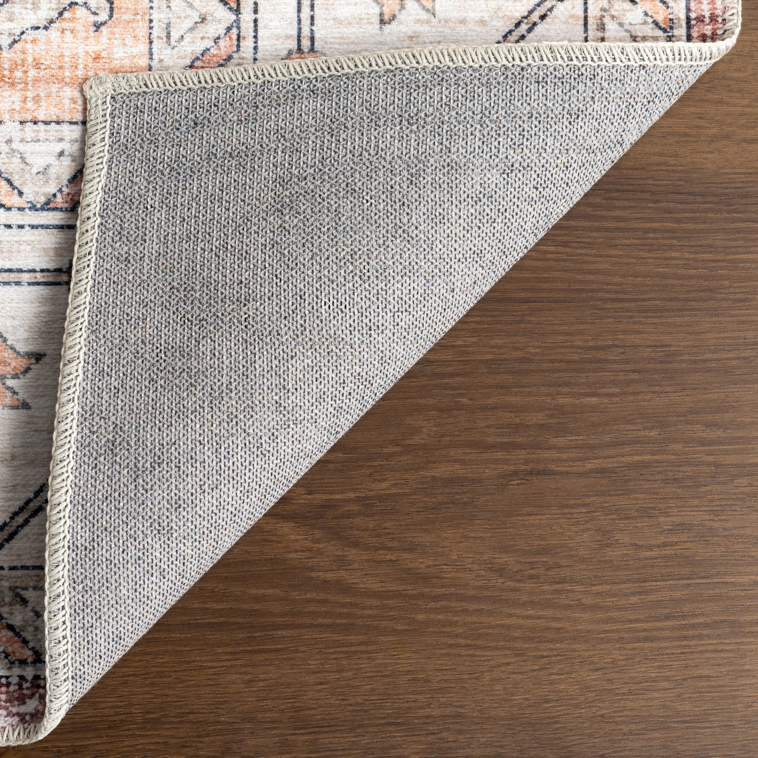 Maria Oasis Medallion Spill Proof Washable Rug | Rust - Image 7
