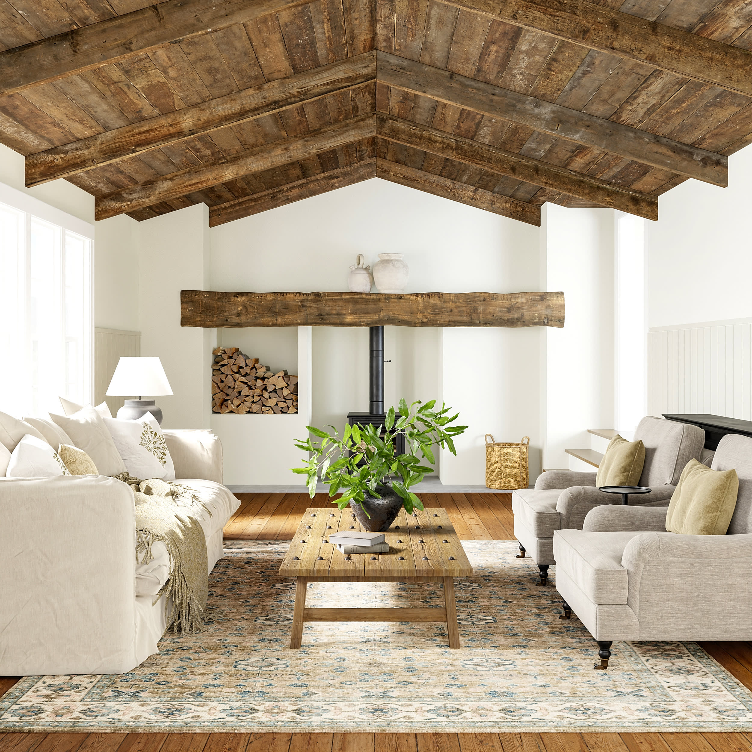 Mariel Wool and Cotton Rug | Blue - Image 2