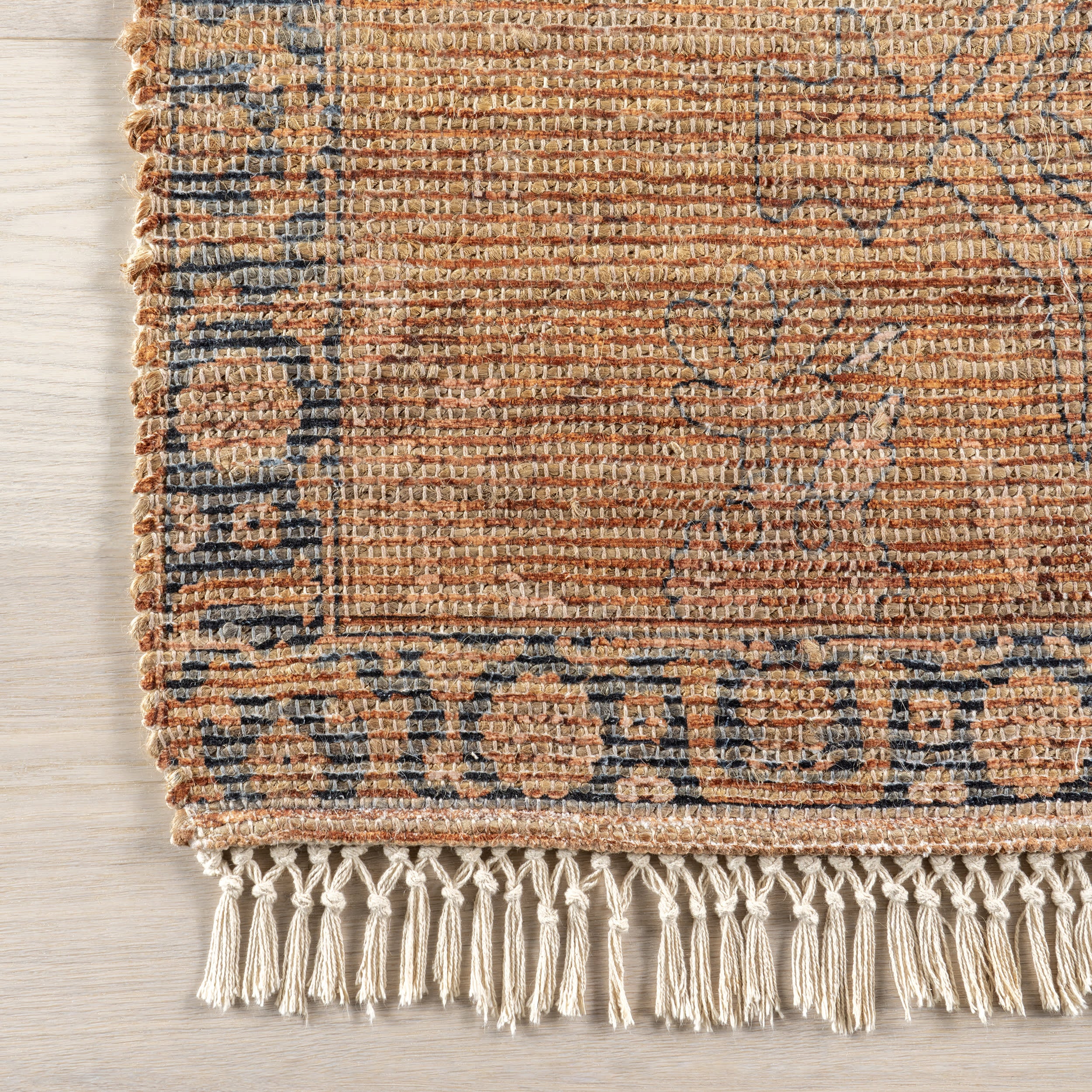 Marigold Tasseled Rug | Brown - Image 4