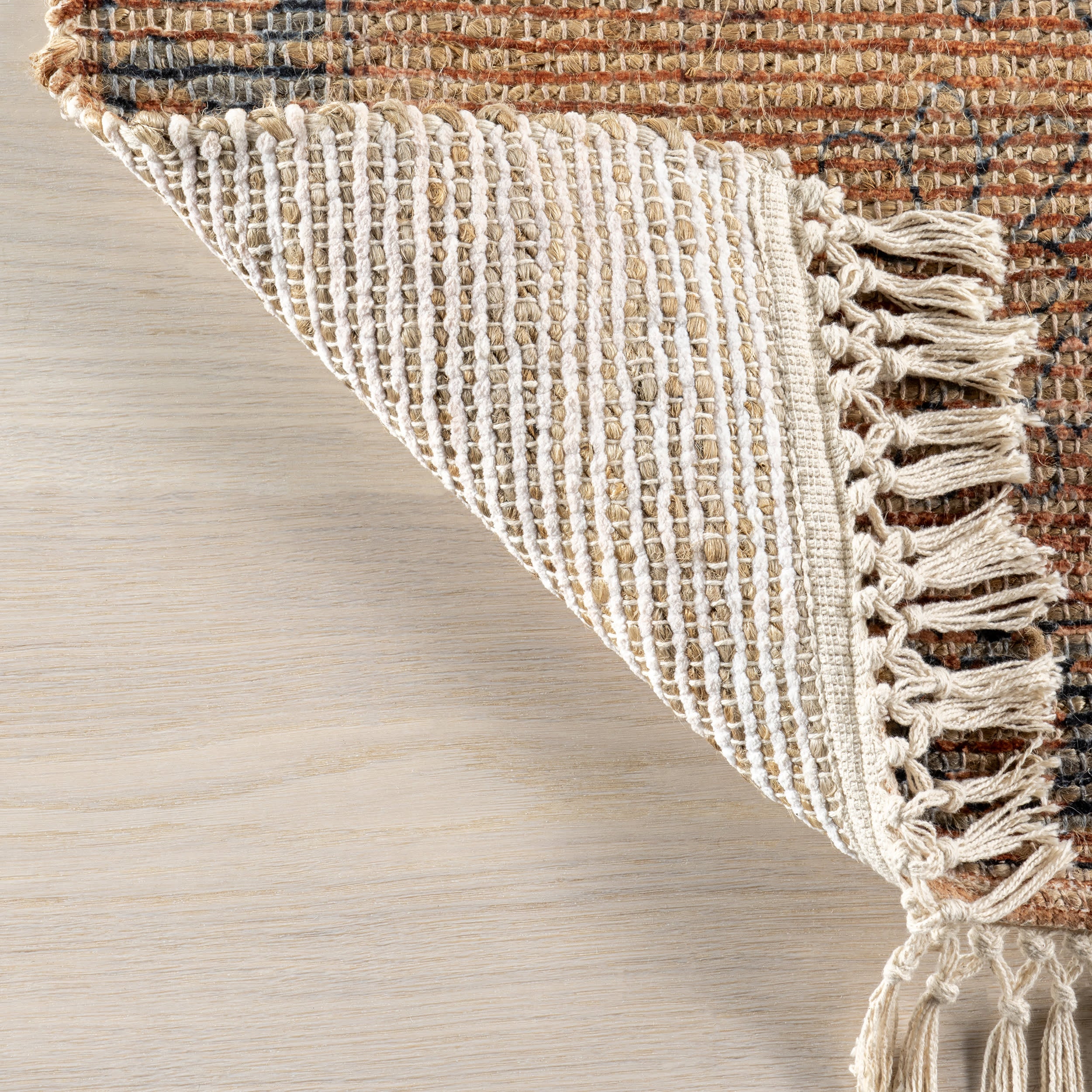 Marigold Tasseled Rug | Brown - Image 6