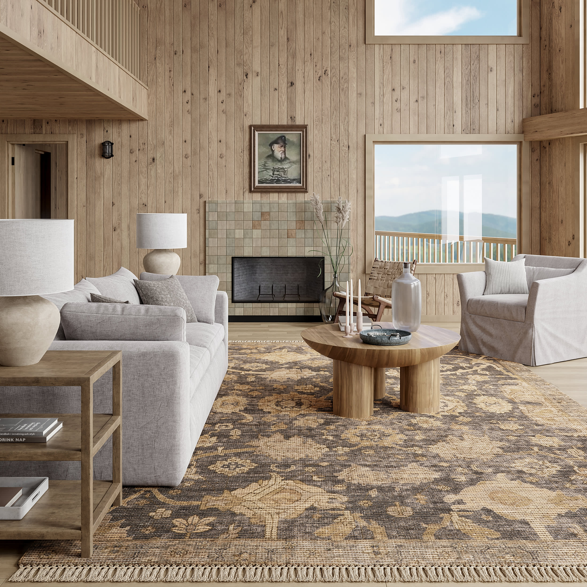 Marigold Tasseled Rug | Dark Brown - Image 2