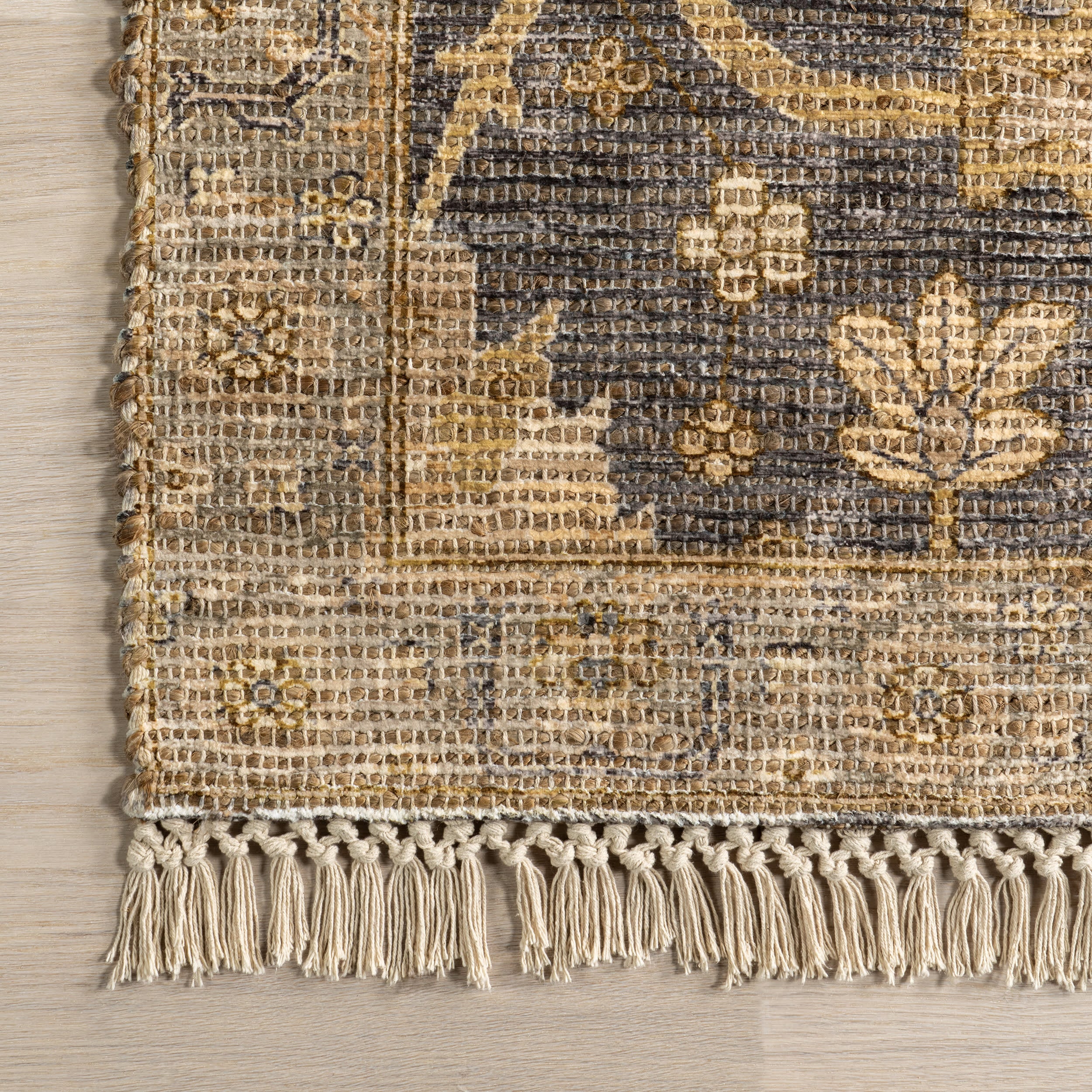 Marigold Tasseled Rug | Dark Brown - Image 4