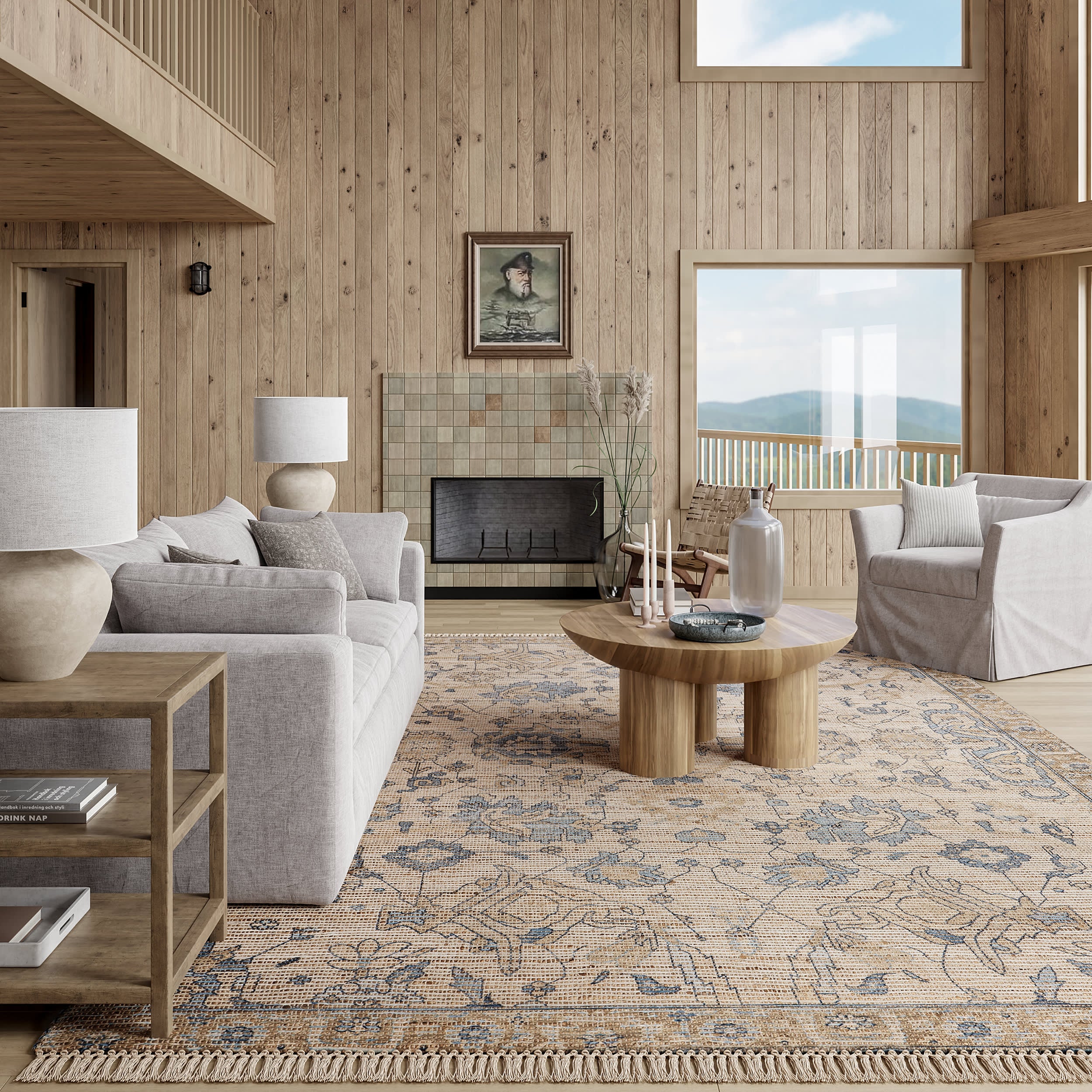 Marigold Tasseled Rug | Sand - Image 2