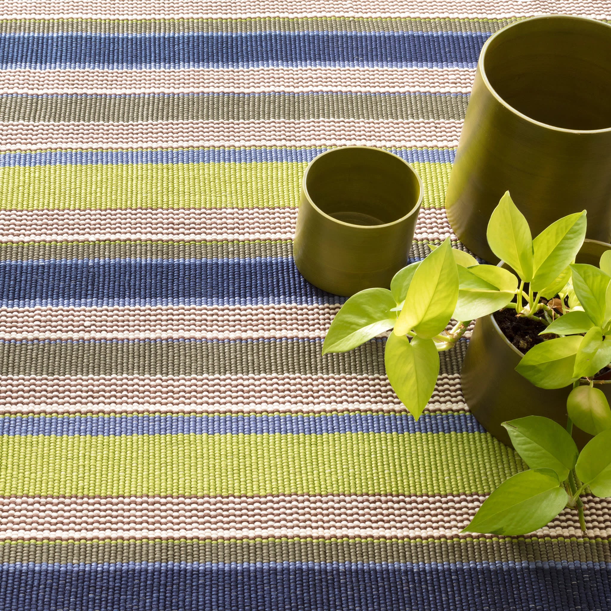 Marina Stripe Handwoven Indoor/Outdoor Rug | Multi - Image 3