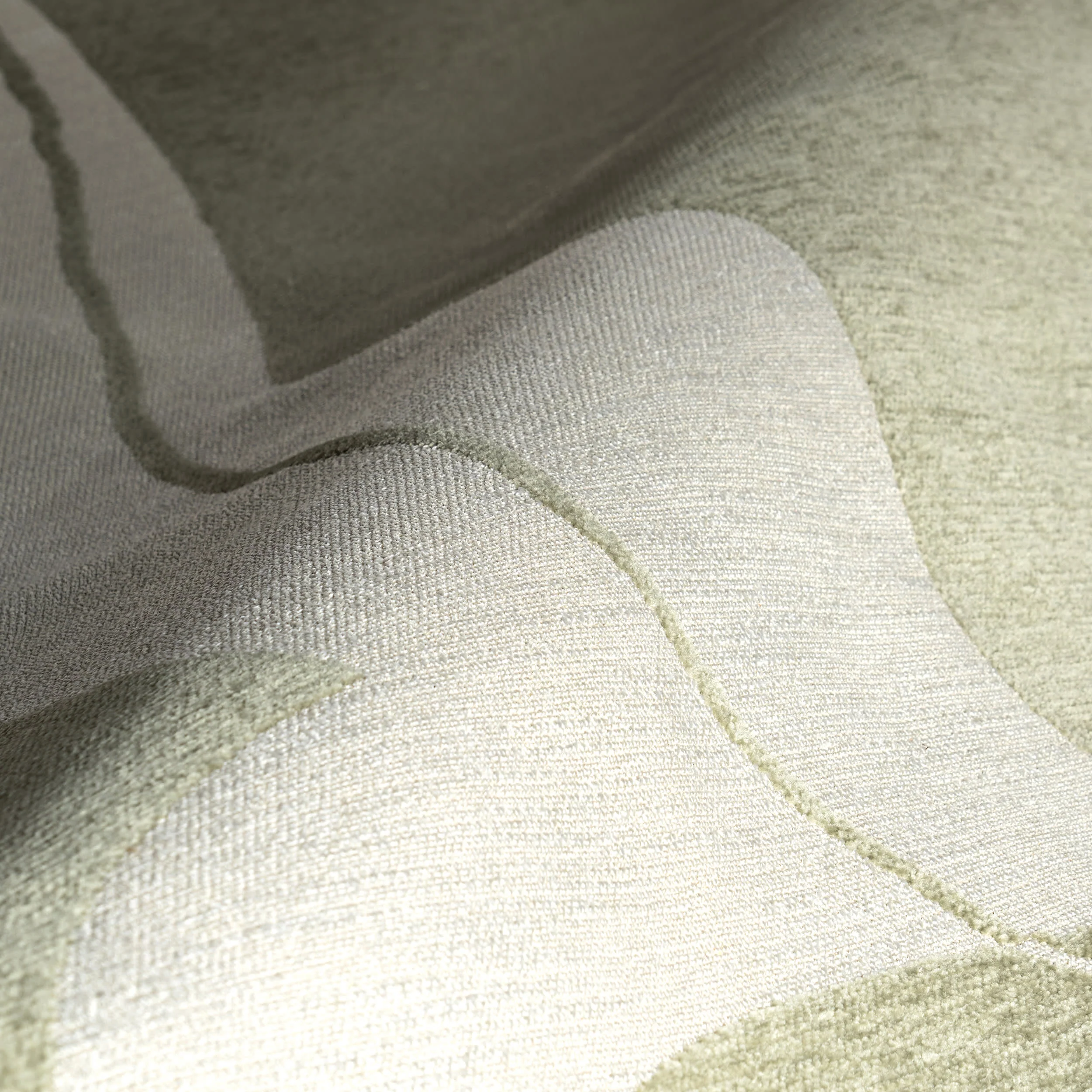 Marion Abstract Fringed Reversible Washable Rug | Green - Image 3