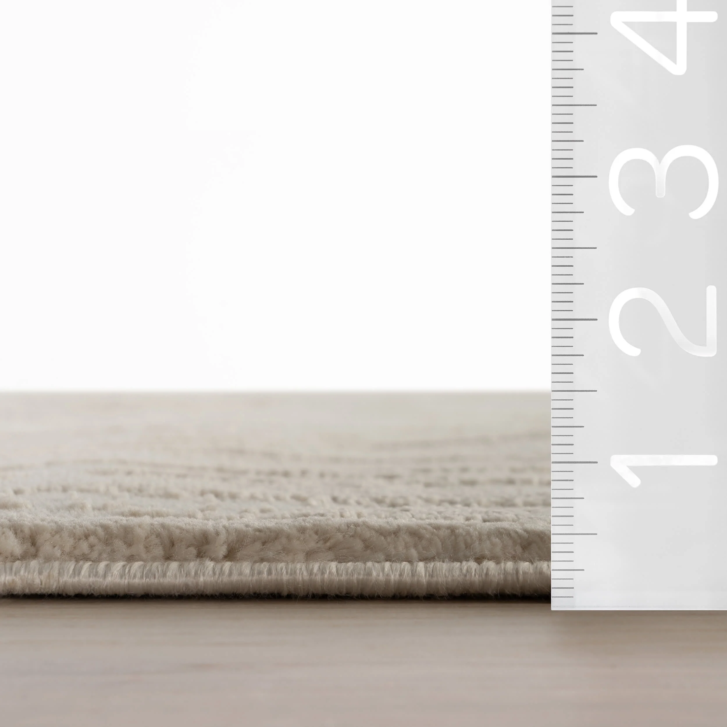 Marish Abstract Plush Textured Washable Rug | Cream - Image 6