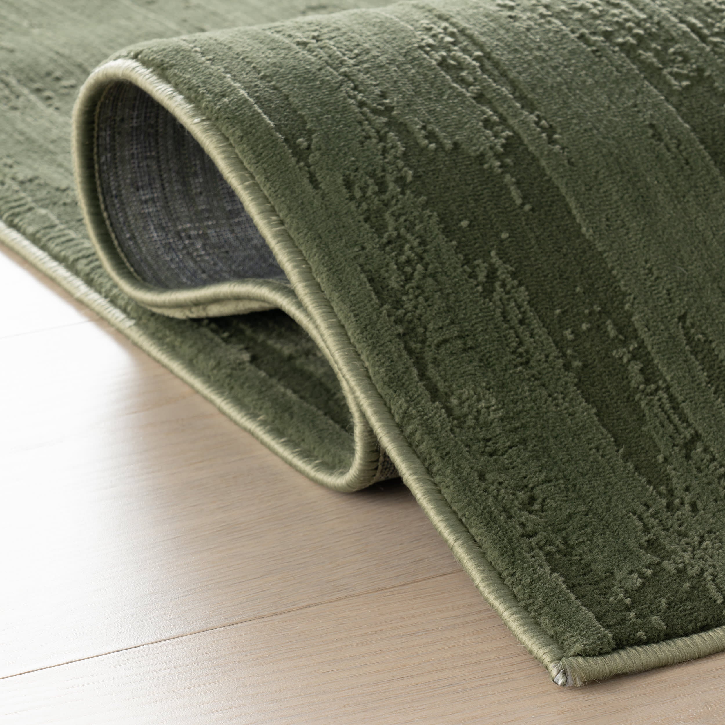 Marish Abstract Plush Textured Washable Rug | Green - Image 11
