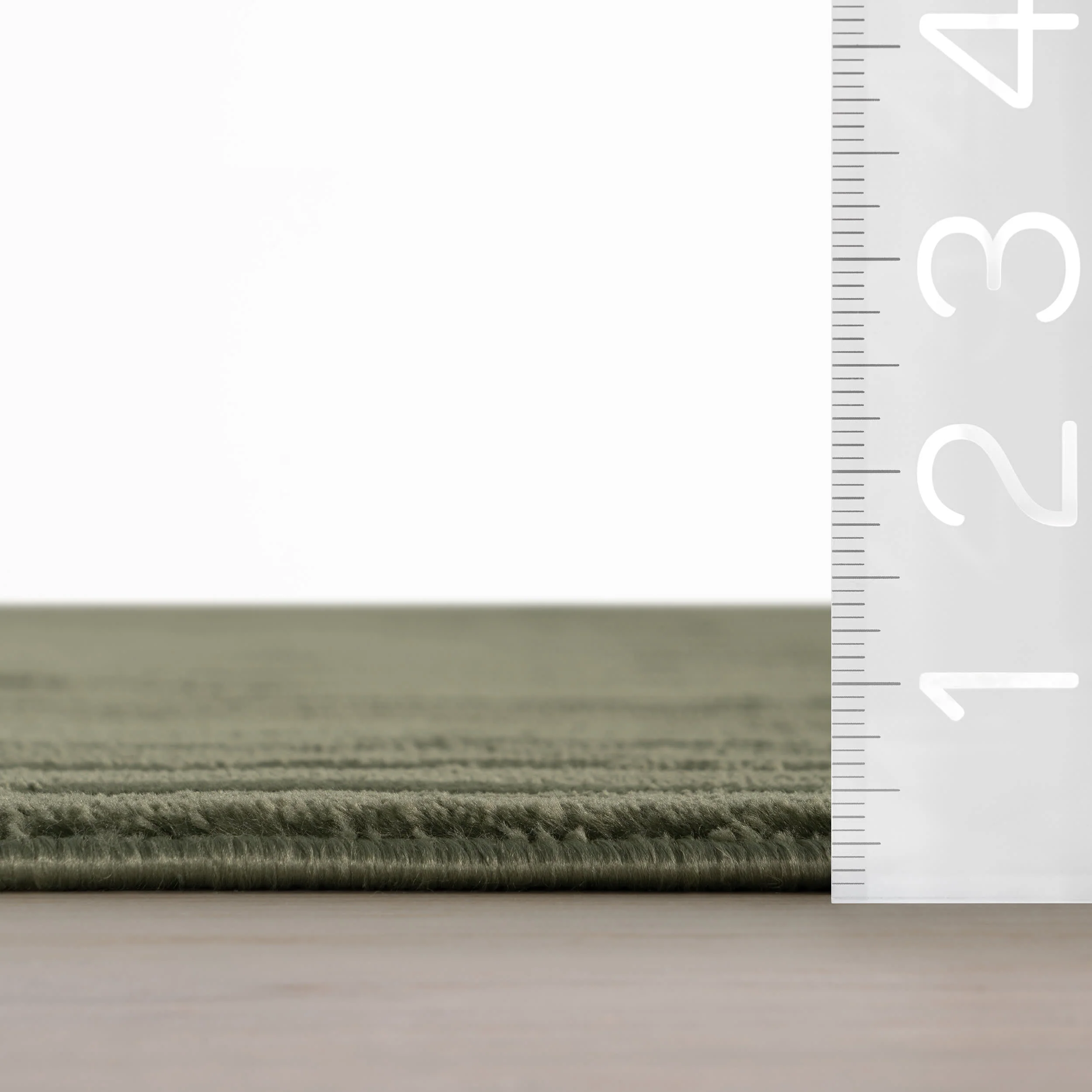 Marish Abstract Plush Textured Washable Rug | Green - Image 6