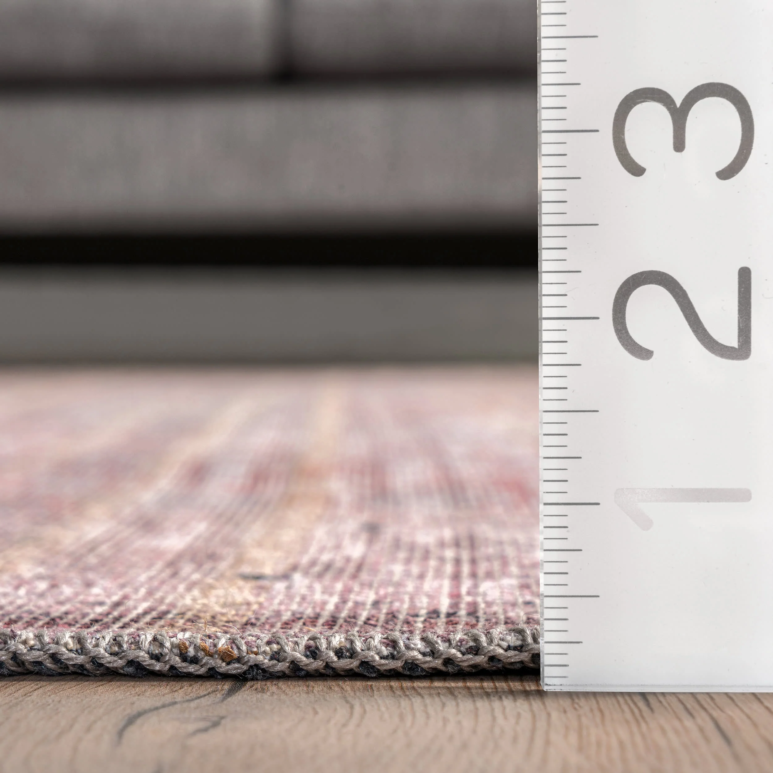 Marjorie Medallion Washable Rug | Grey - Image 5