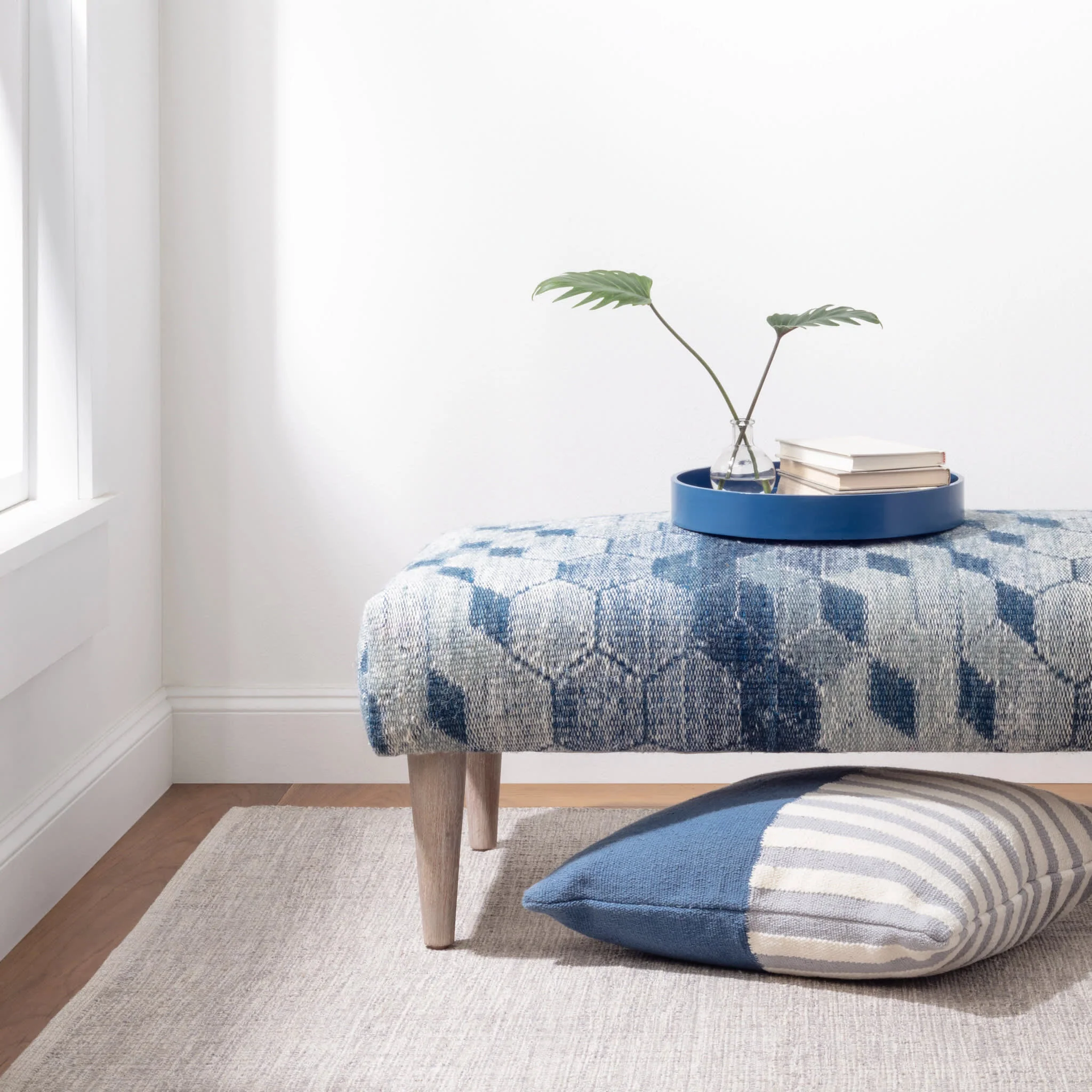 Marled Handwoven Cotton Rug | Grey - Image 3