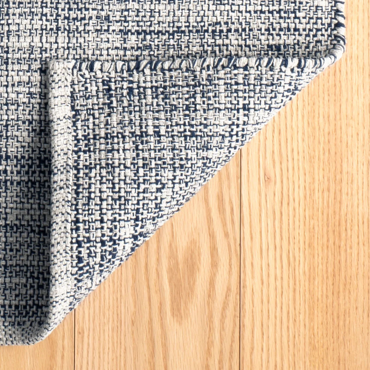 Marled Handwoven Cotton Rug | Indigo - Image 6