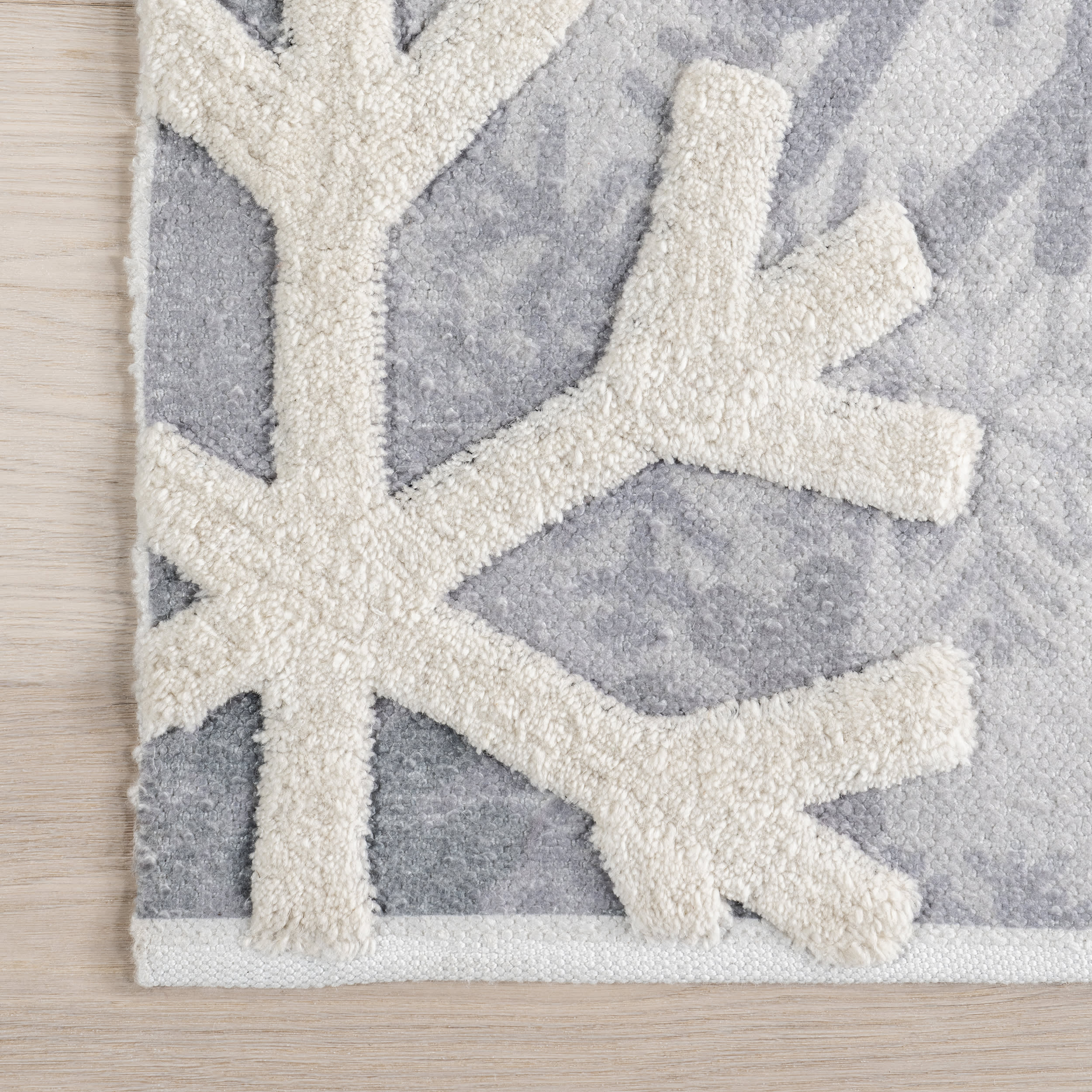 Marleigh Crystal Snowflake Rug | Grey - Image 3