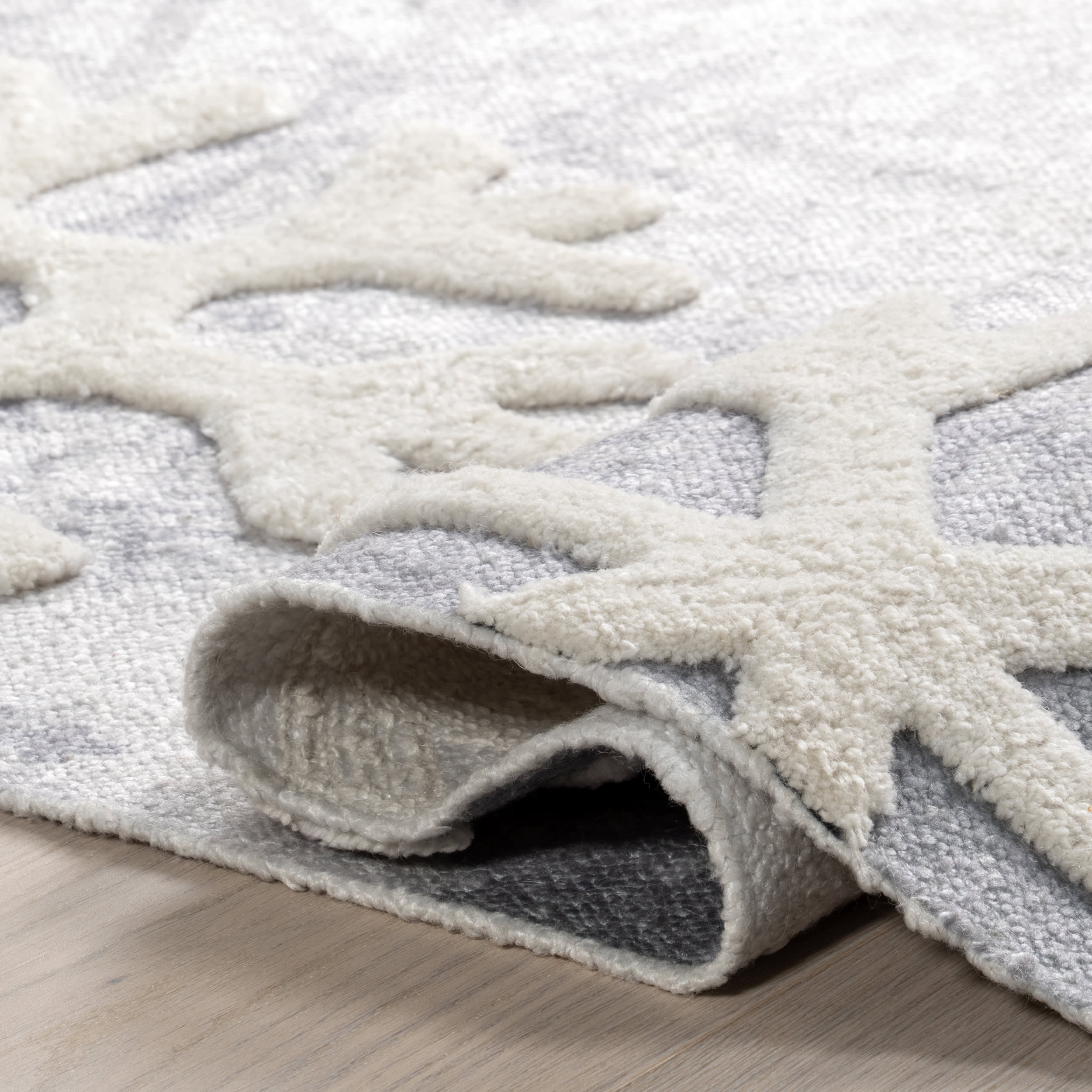 Marleigh Crystal Snowflake Rug | Grey - Image 8