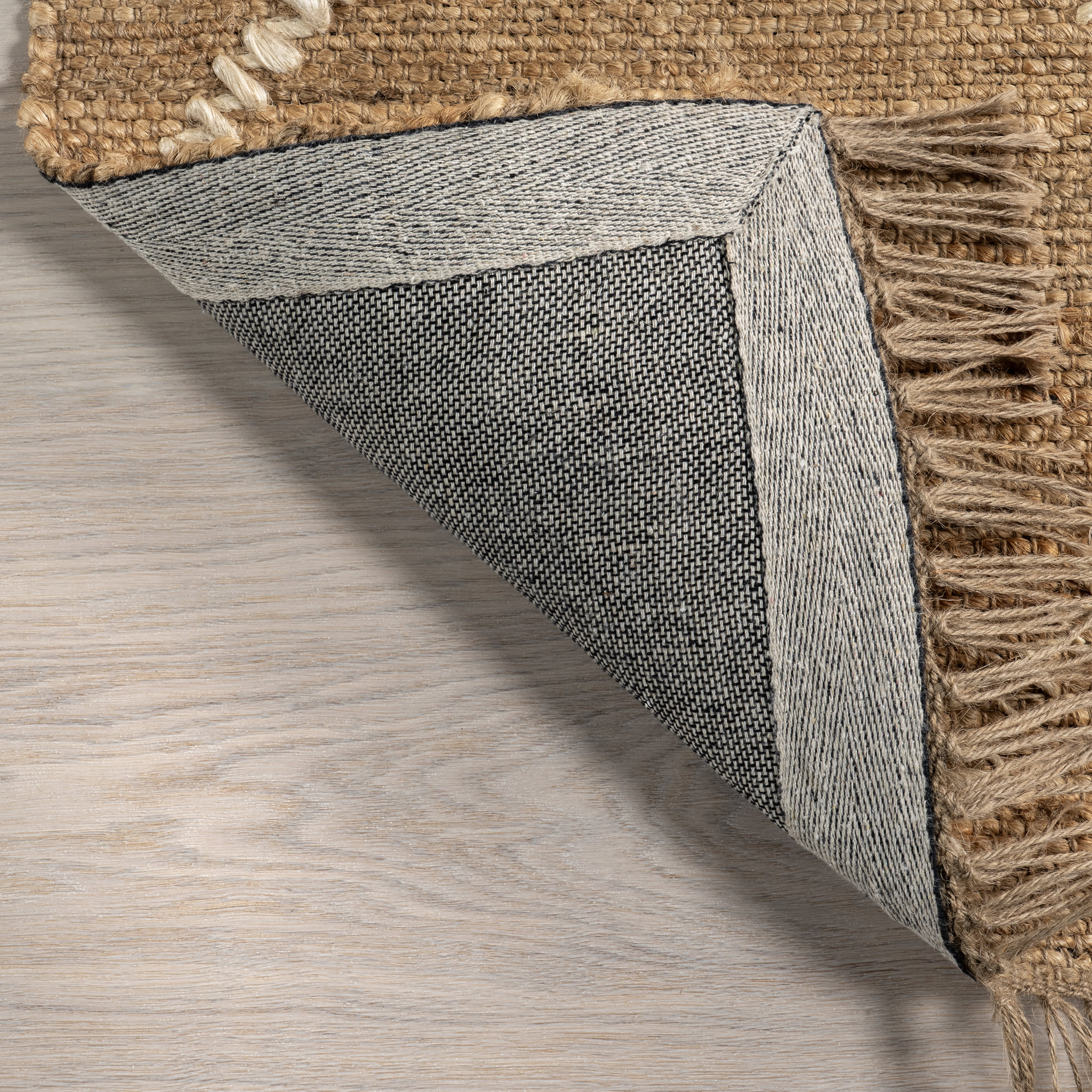 Marlow Handstitched Jute Tasseled Rug | Natural - Image 6
