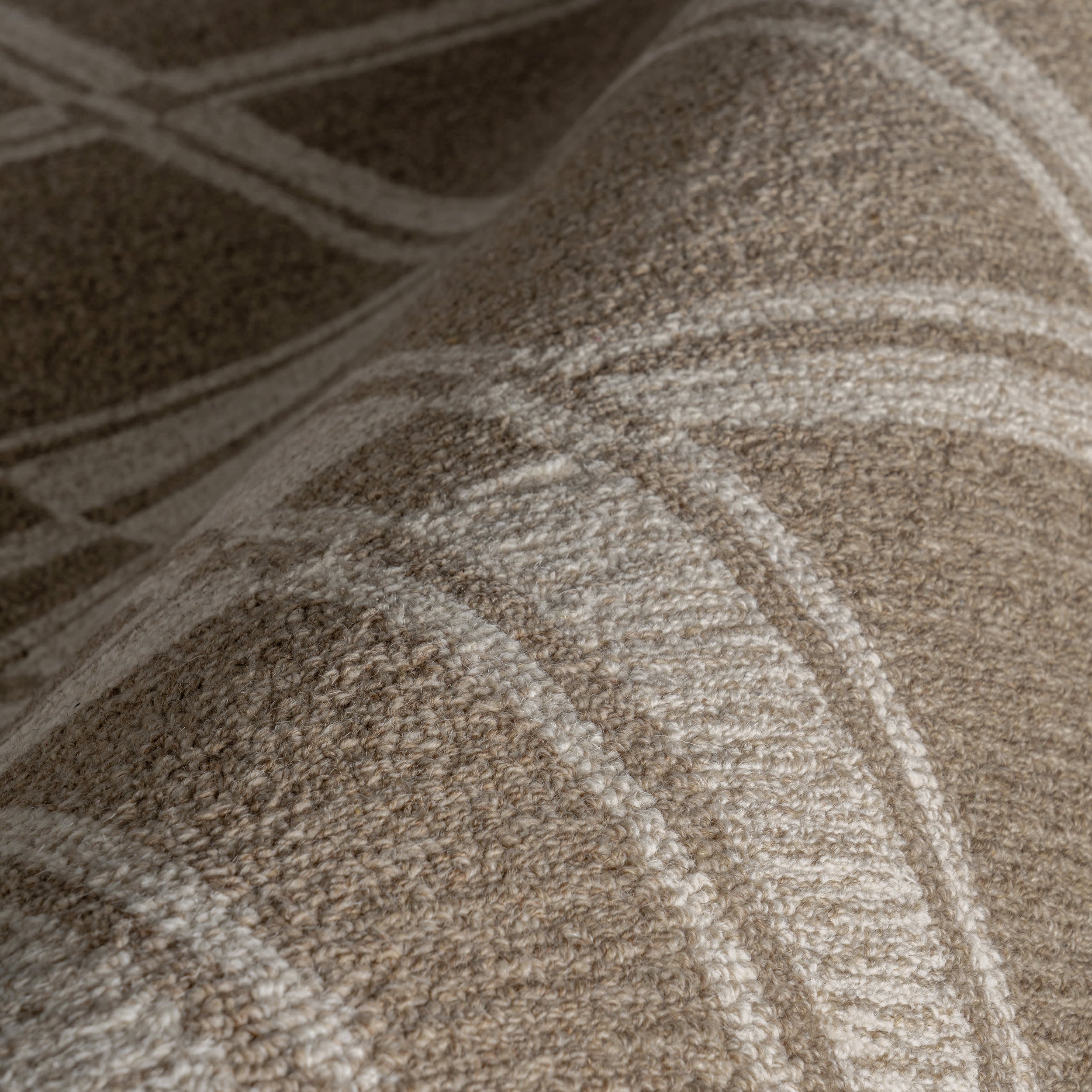 Marlowe Geometric Wool Rug | Beige - Image 3