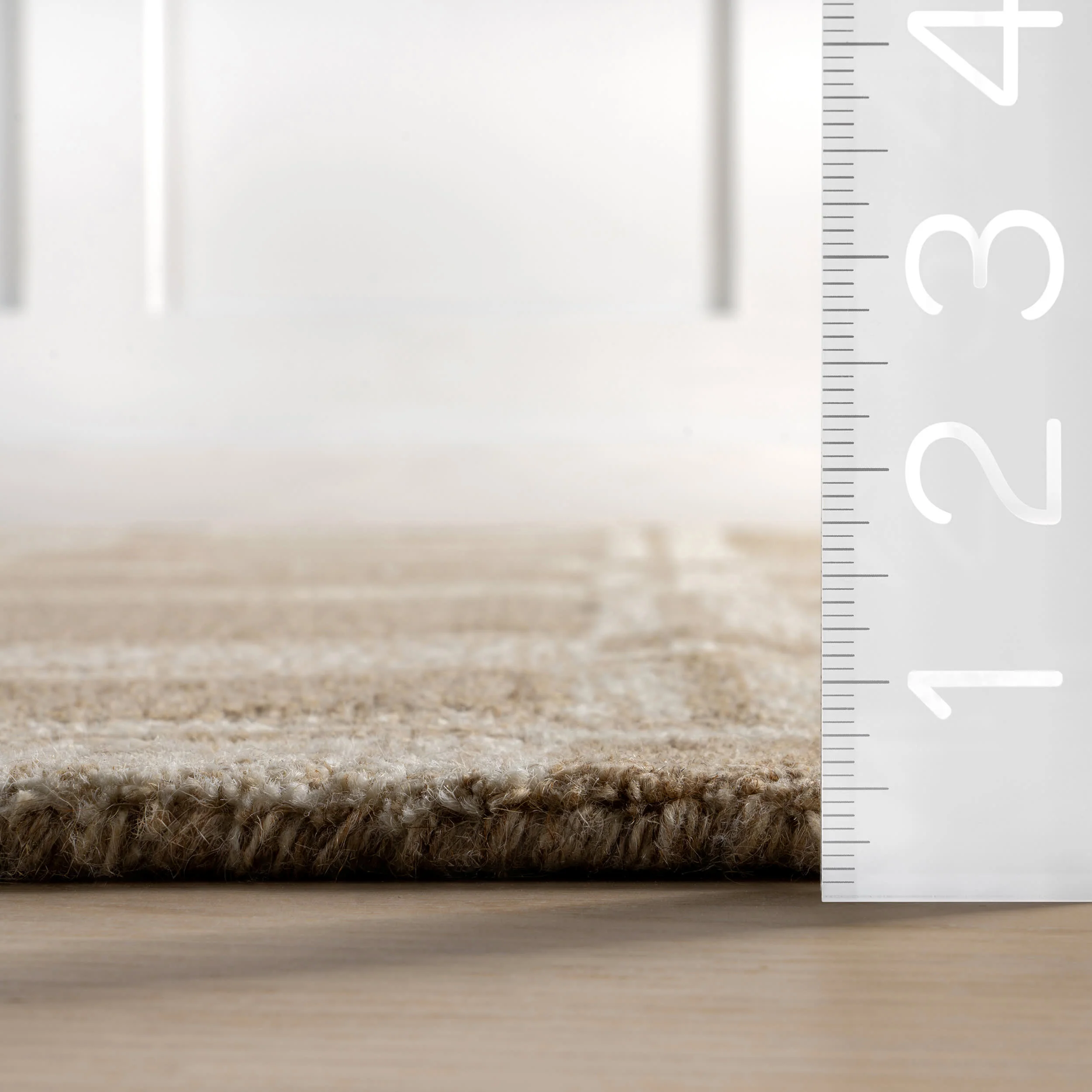 Marlowe Geometric Wool Rug | Beige - Image 5