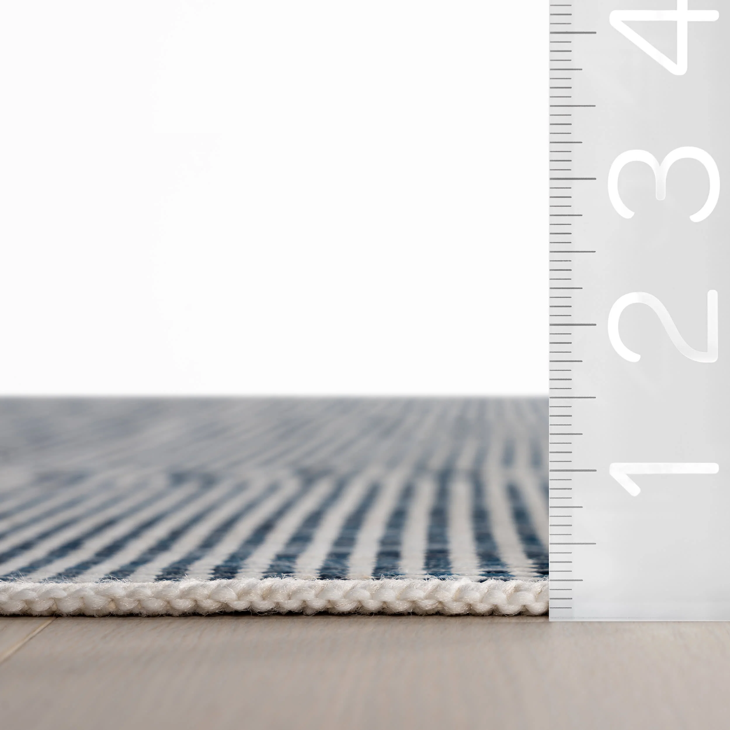 Marnie Coastal Geometric Indoor/Outdoor Rug | Blue - Image 6