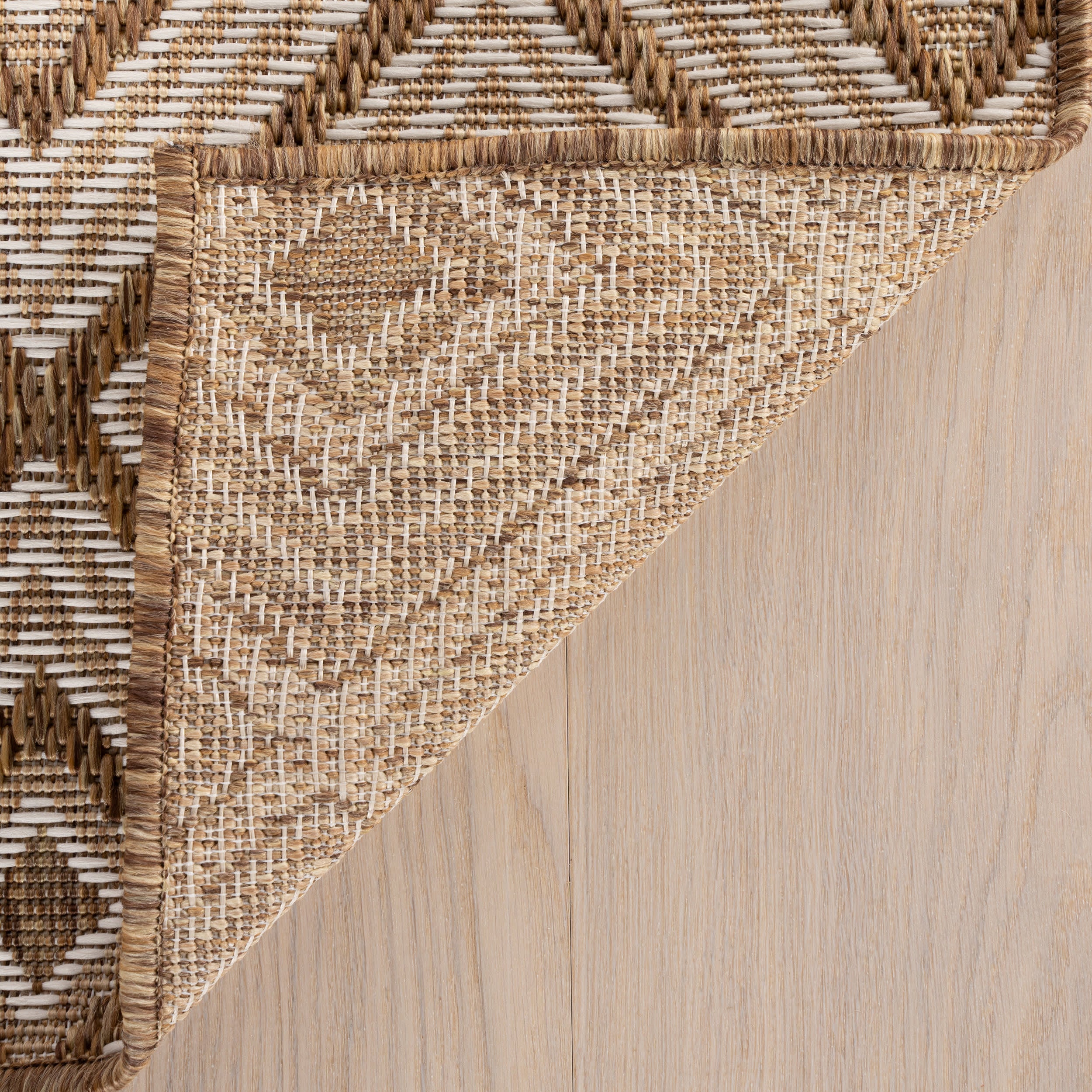 Marouise Modern Diamond Indoor/Outdoor Rug | Brown - Image 7