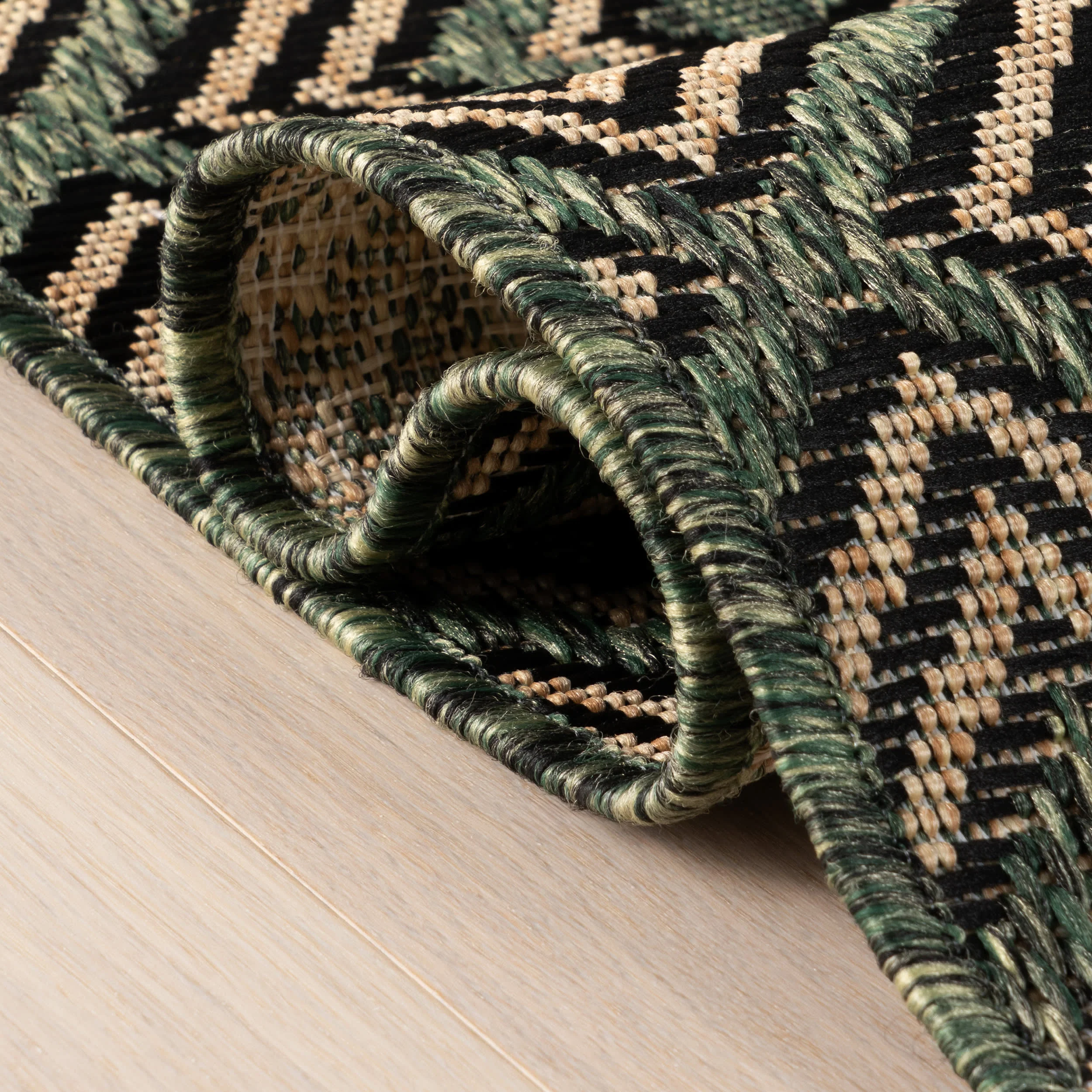 Marouise Modern Diamond Indoor/Outdoor Rug | Green - Image 10