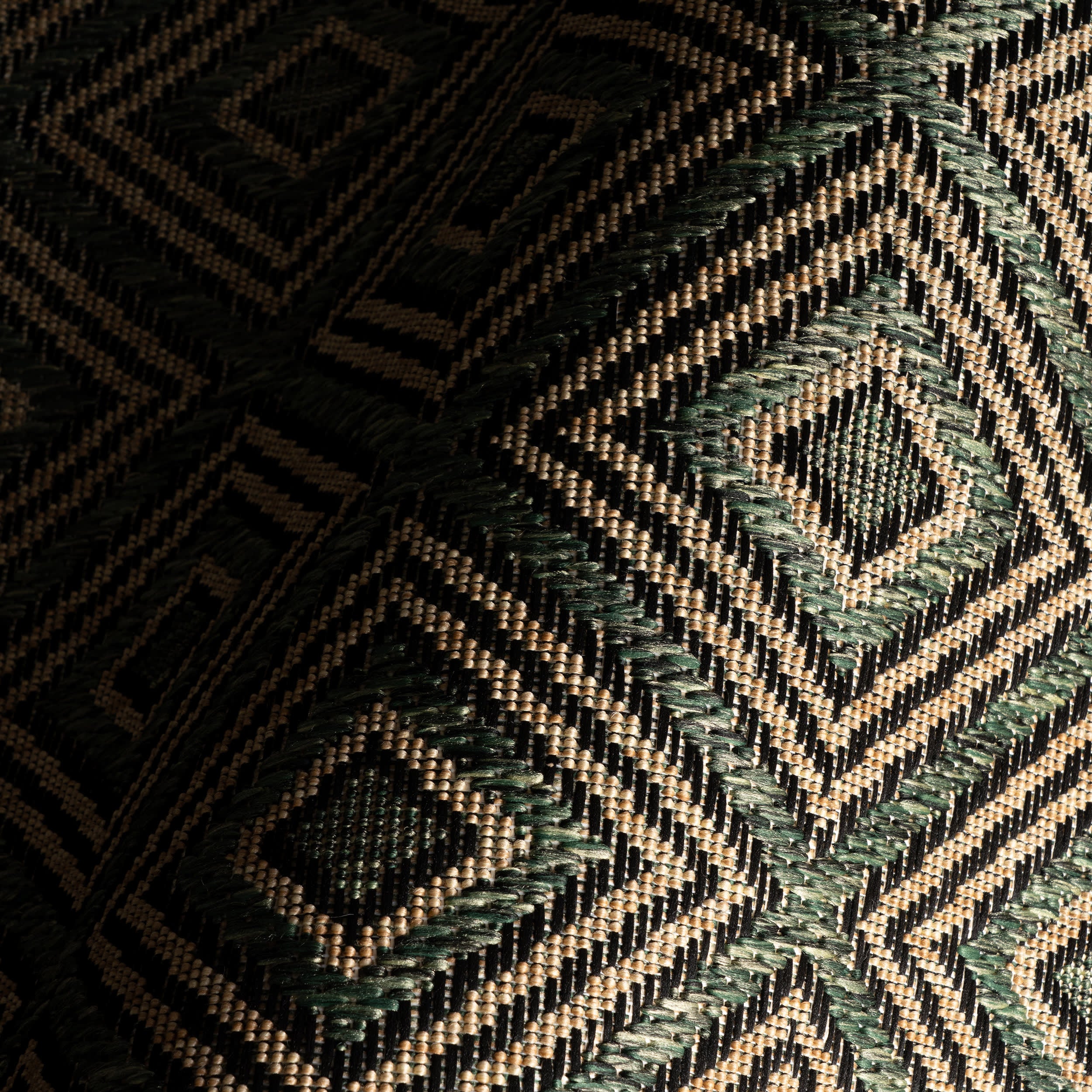 Marouise Modern Diamond Indoor/Outdoor Rug | Green - Image 3