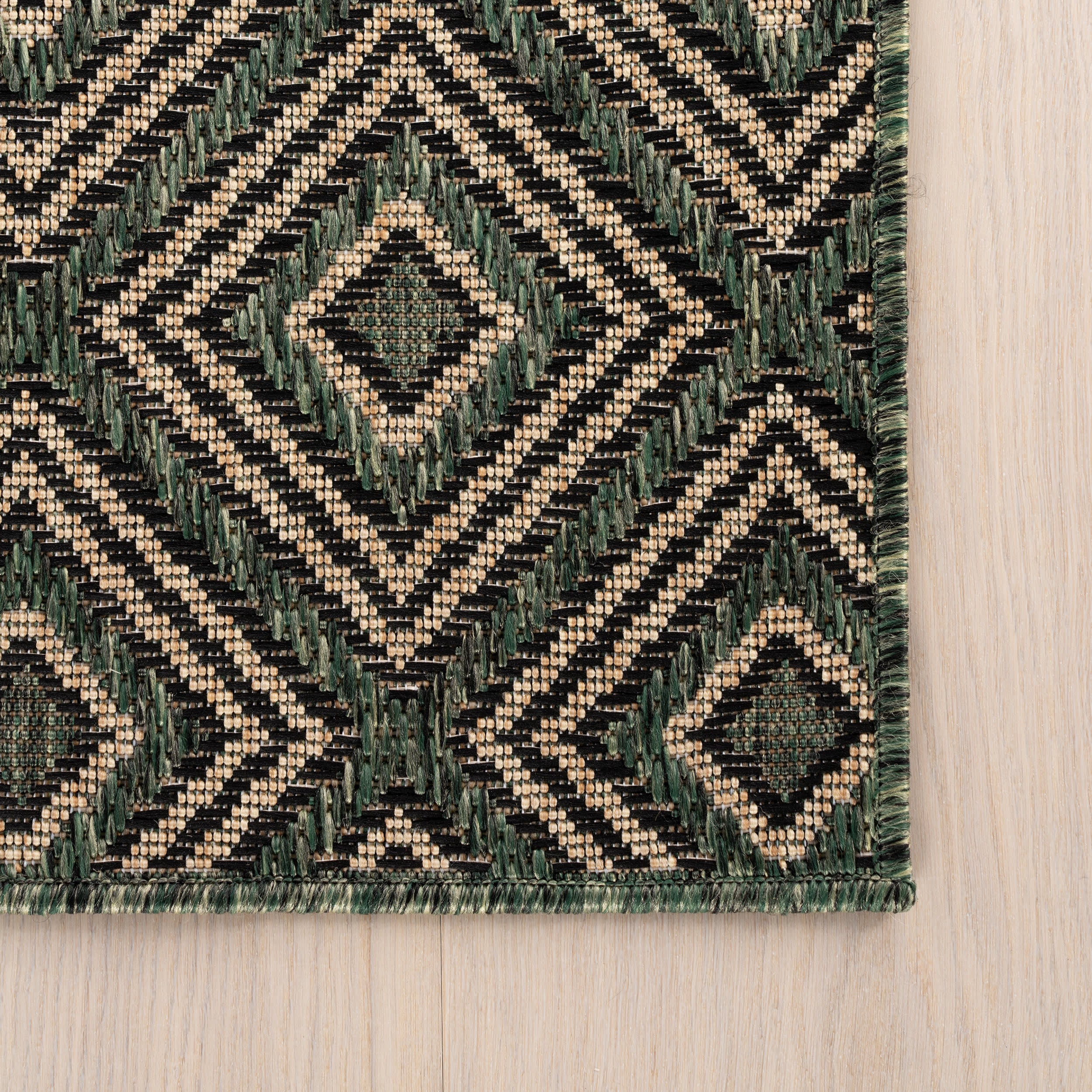 Marouise Modern Diamond Indoor/Outdoor Rug | Green - Image 4