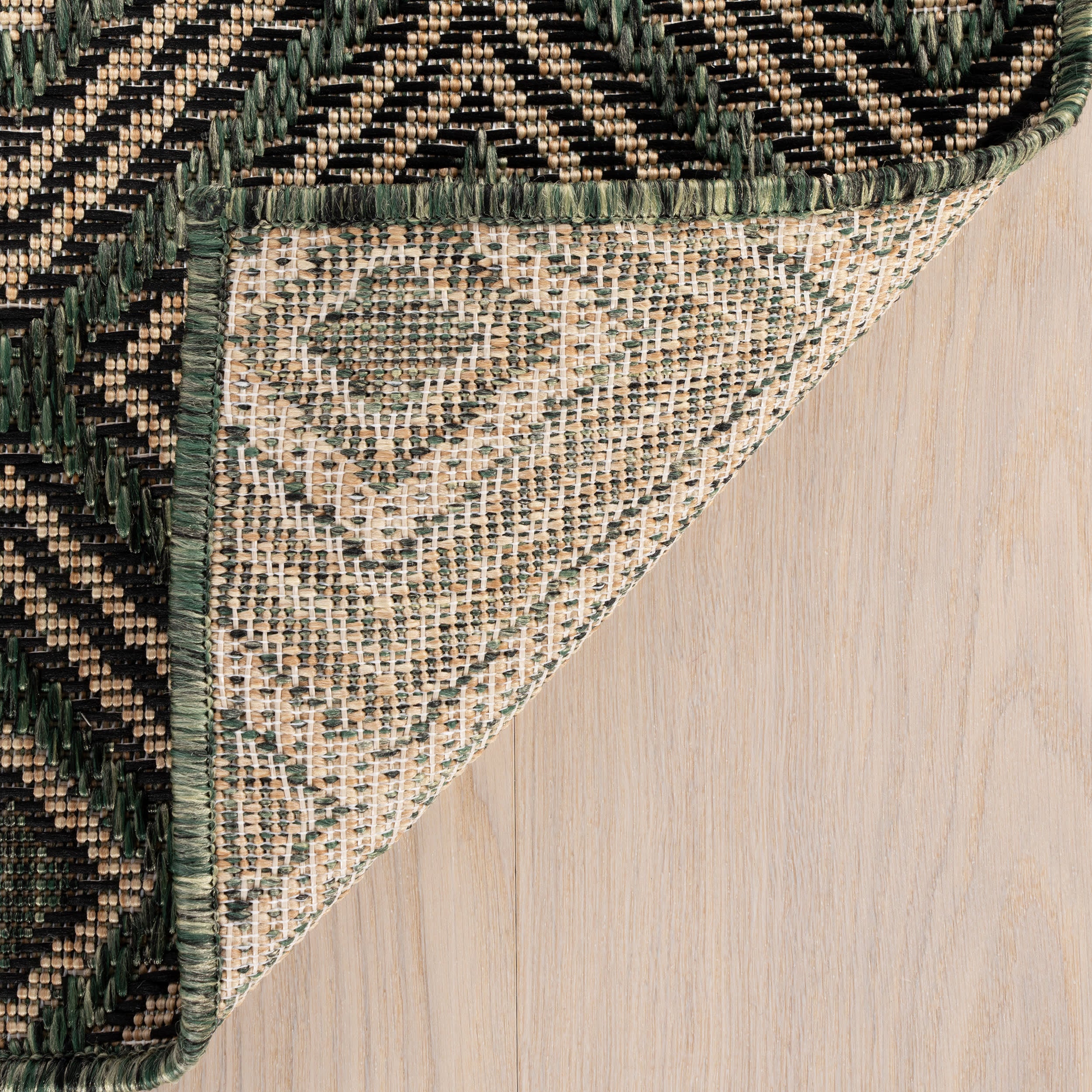 Marouise Modern Diamond Indoor/Outdoor Rug | Green - Image 7