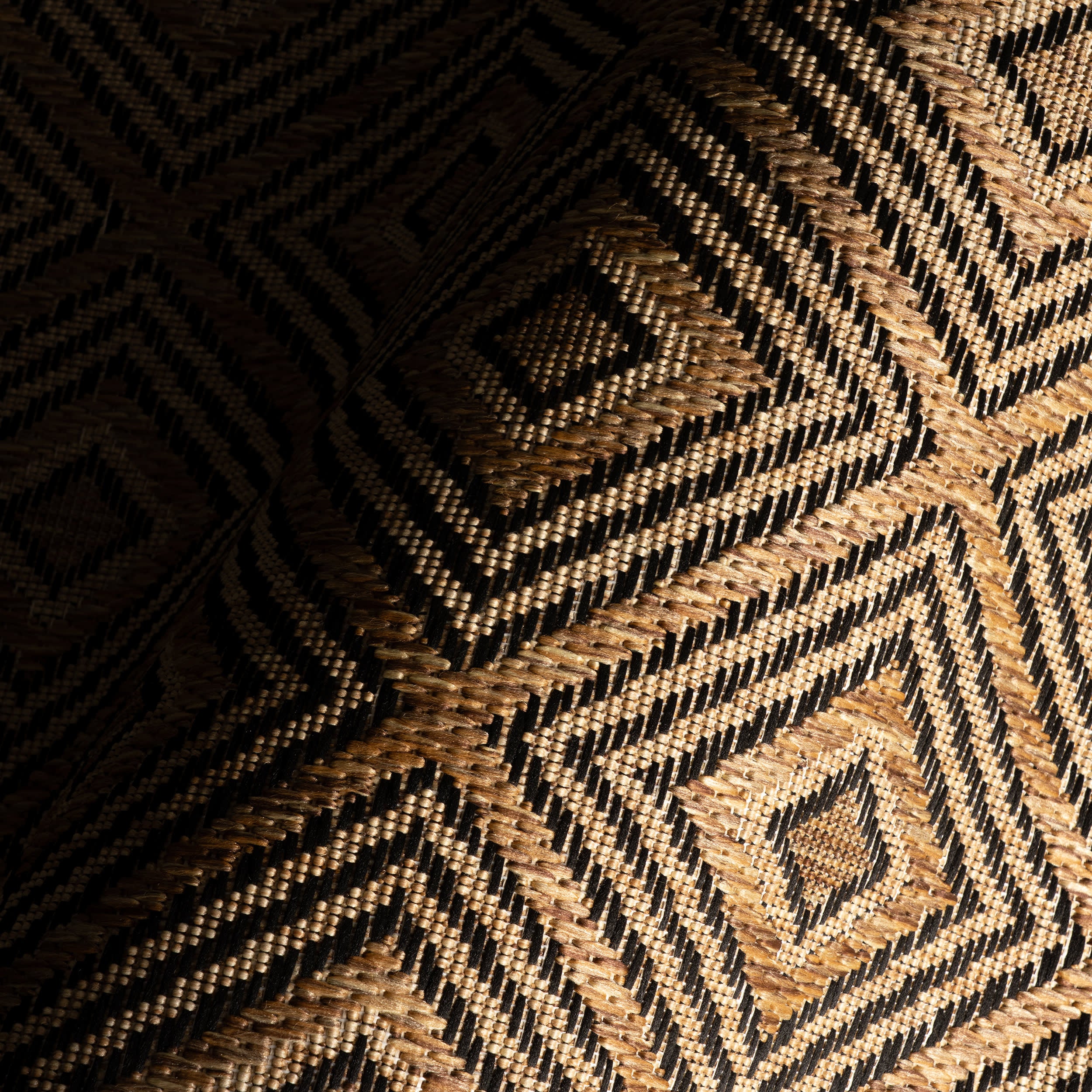 Marouise Modern Diamond Indoor/Outdoor Rug | Natural - Image 3