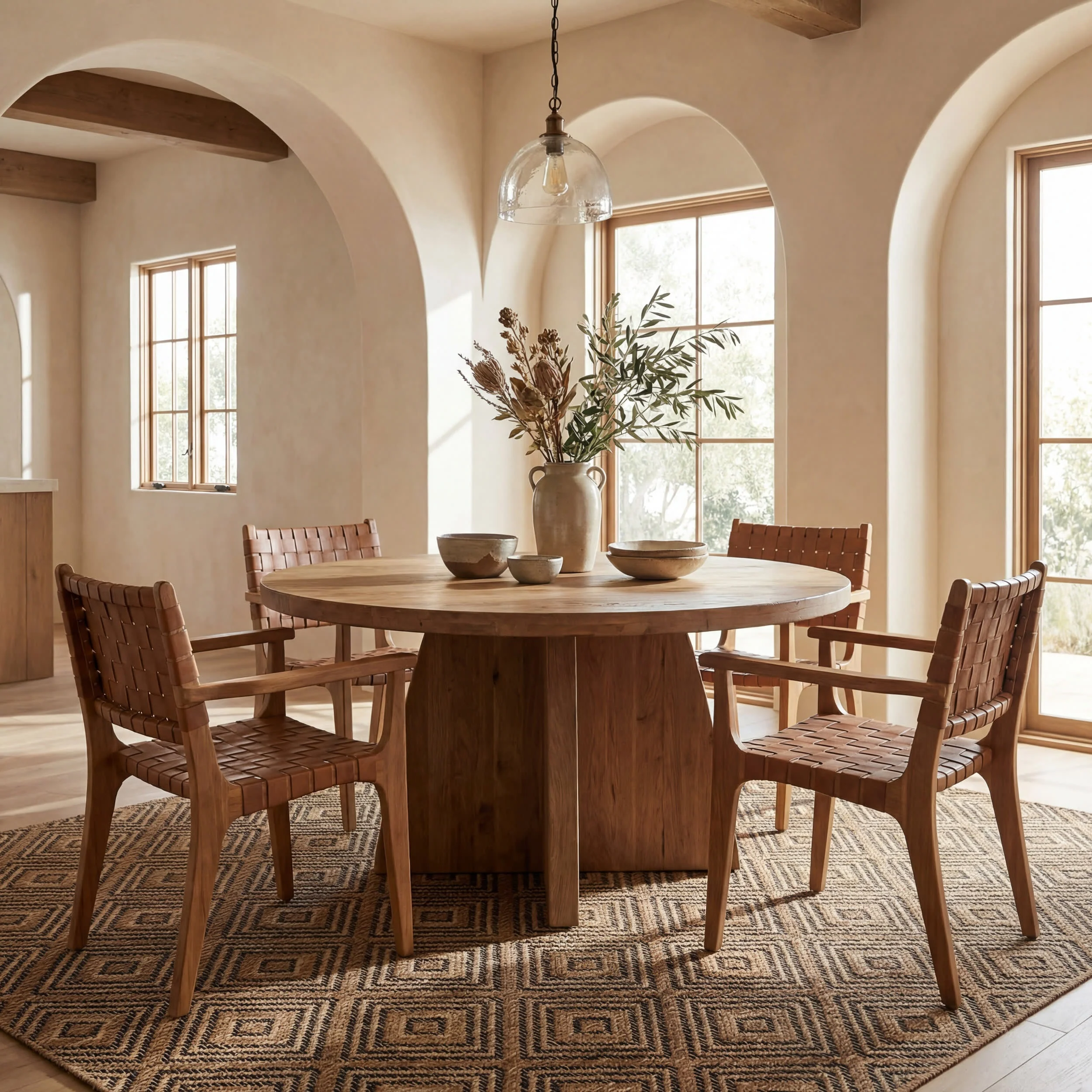 Marouise Modern Diamond Indoor/Outdoor Rug | Natural - Image 7