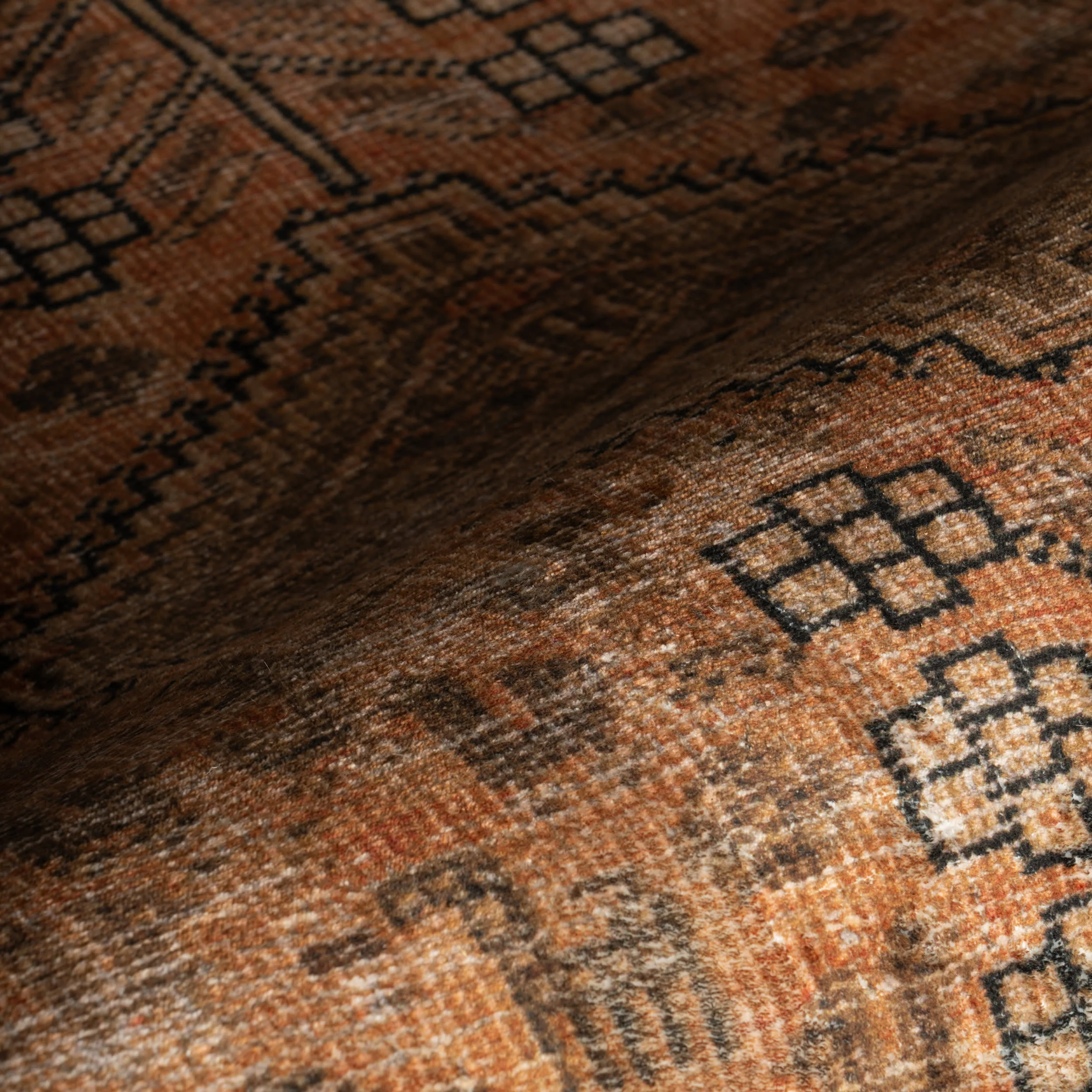 Marth Medallion Washable Rug | Brown - Image 3