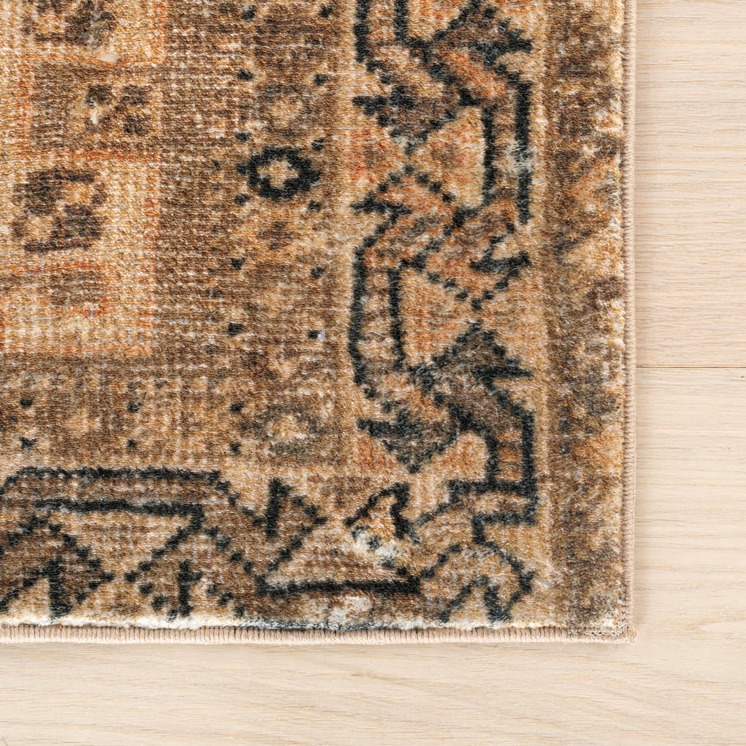 Marth Medallion Washable Rug | Brown - Image 4