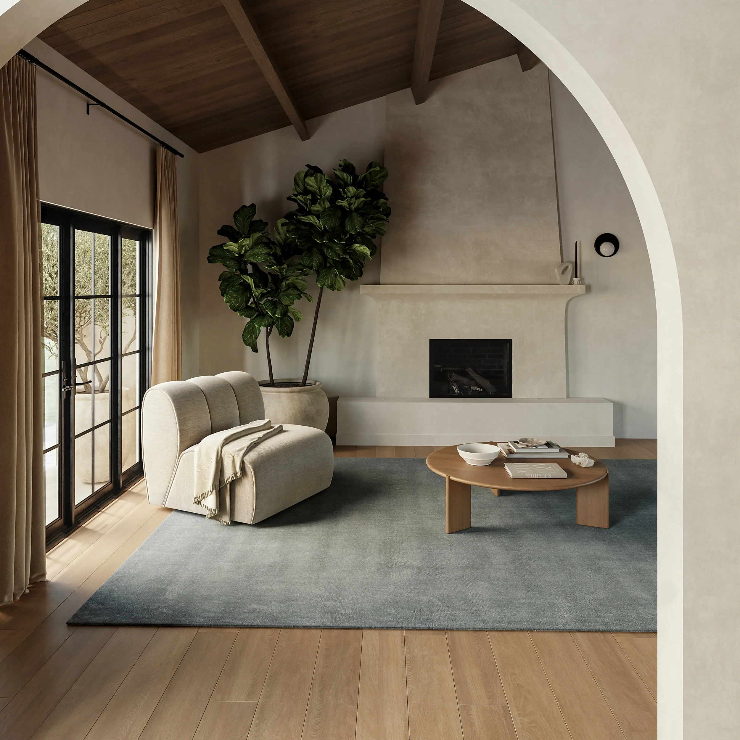 Maru Wool Rug | Blue Grey - Image 2