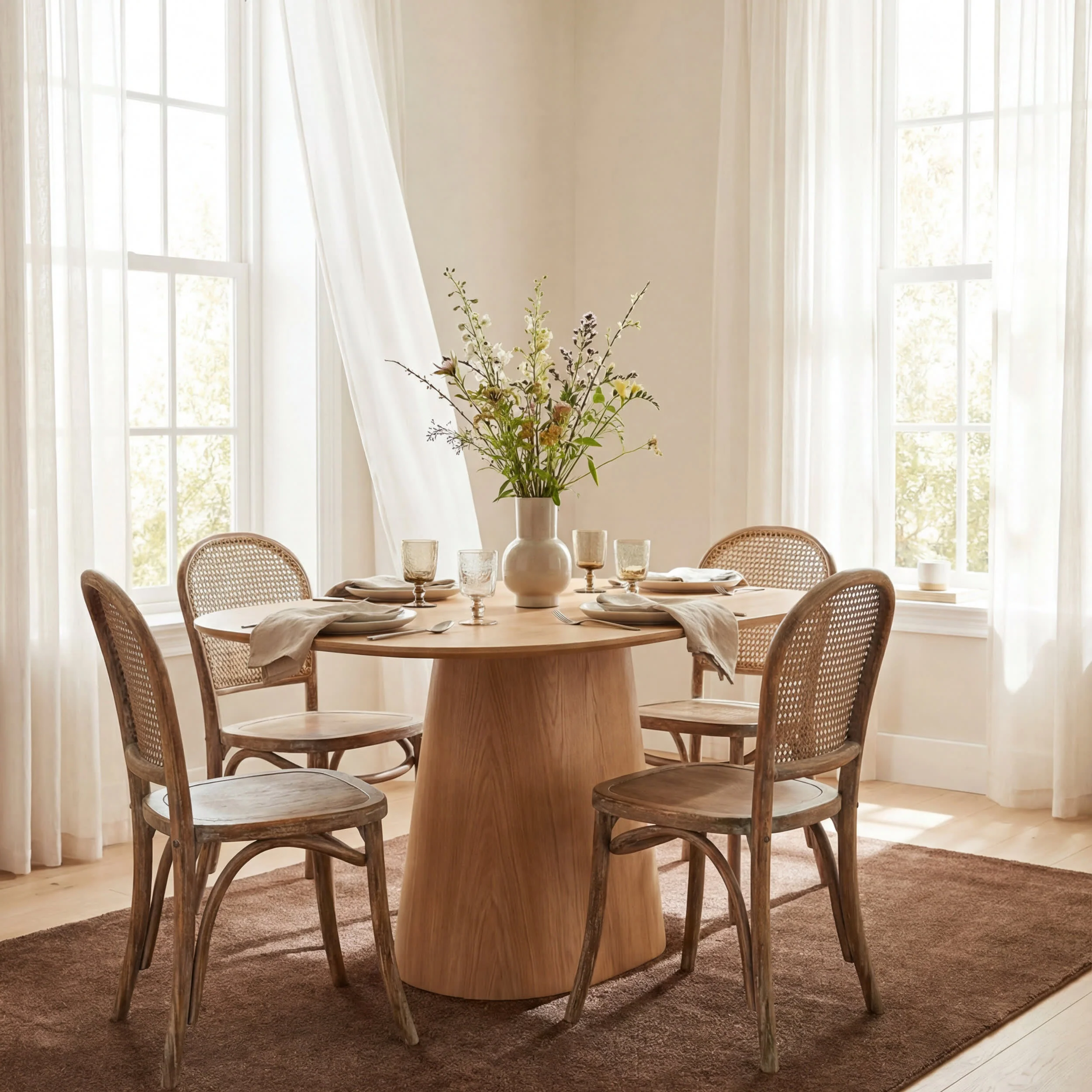 Maru Wool Rug | Mauve Brown - Image 7