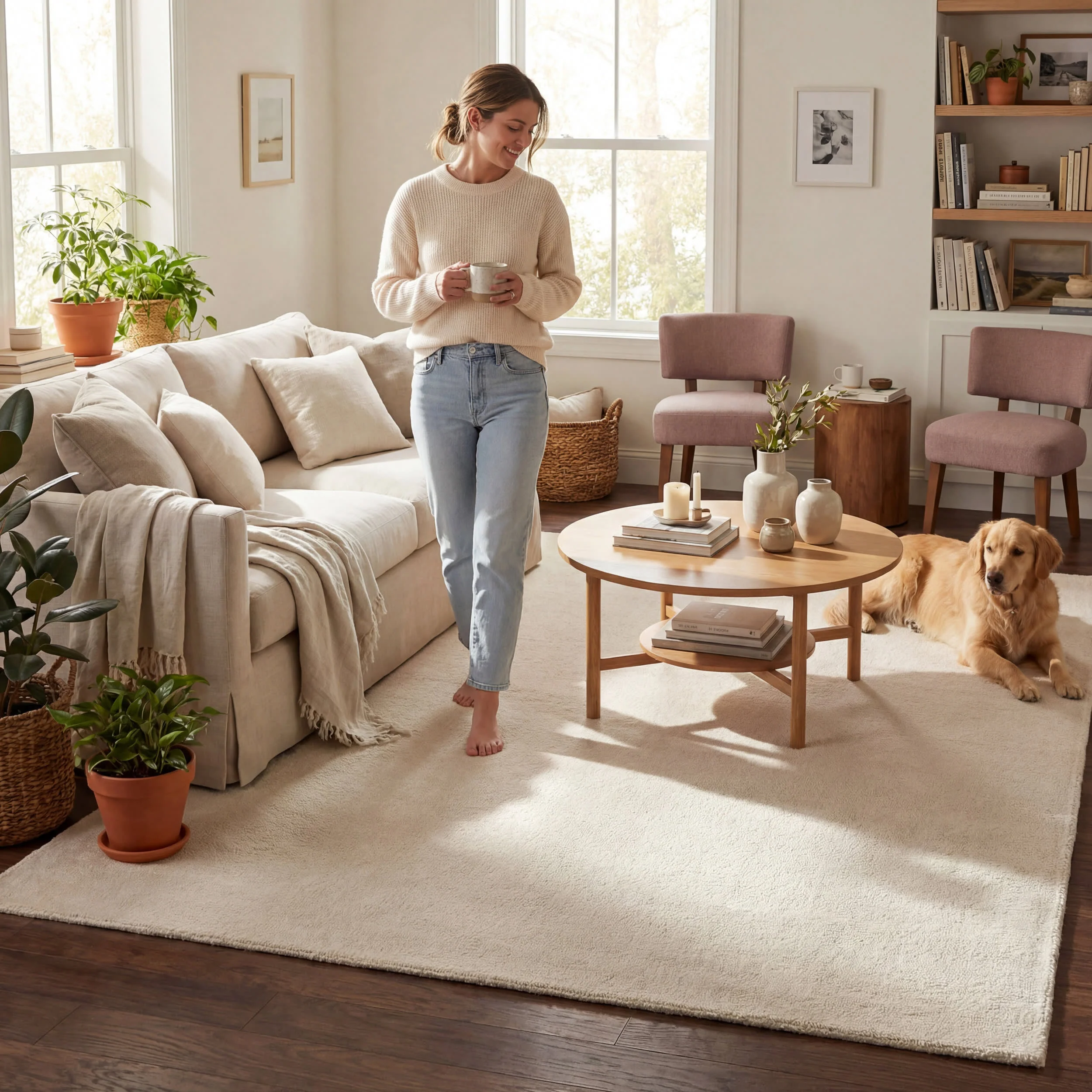 Maru Wool Rug | Ivory - Image 9