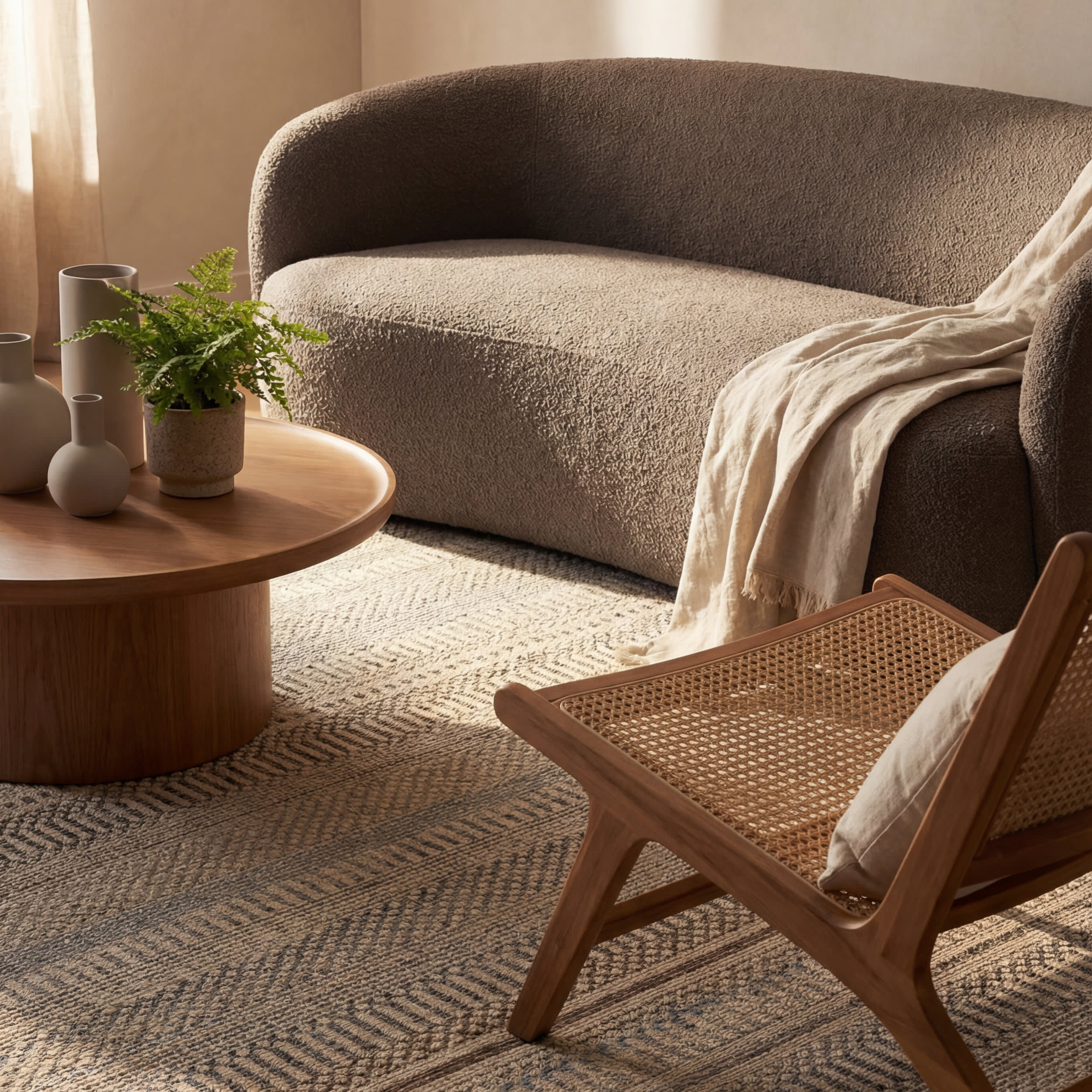 Marza Bohemian Striped Indoor/Outdoor Rug | Sand - Image 5