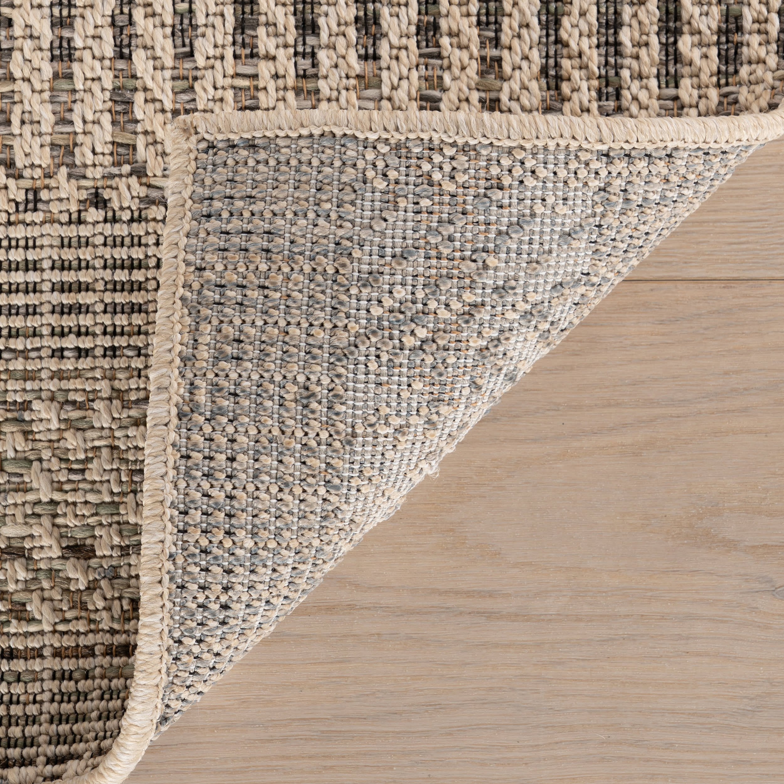 Marza Bohemian Striped Indoor/Outdoor Rug | Sand - Image 8