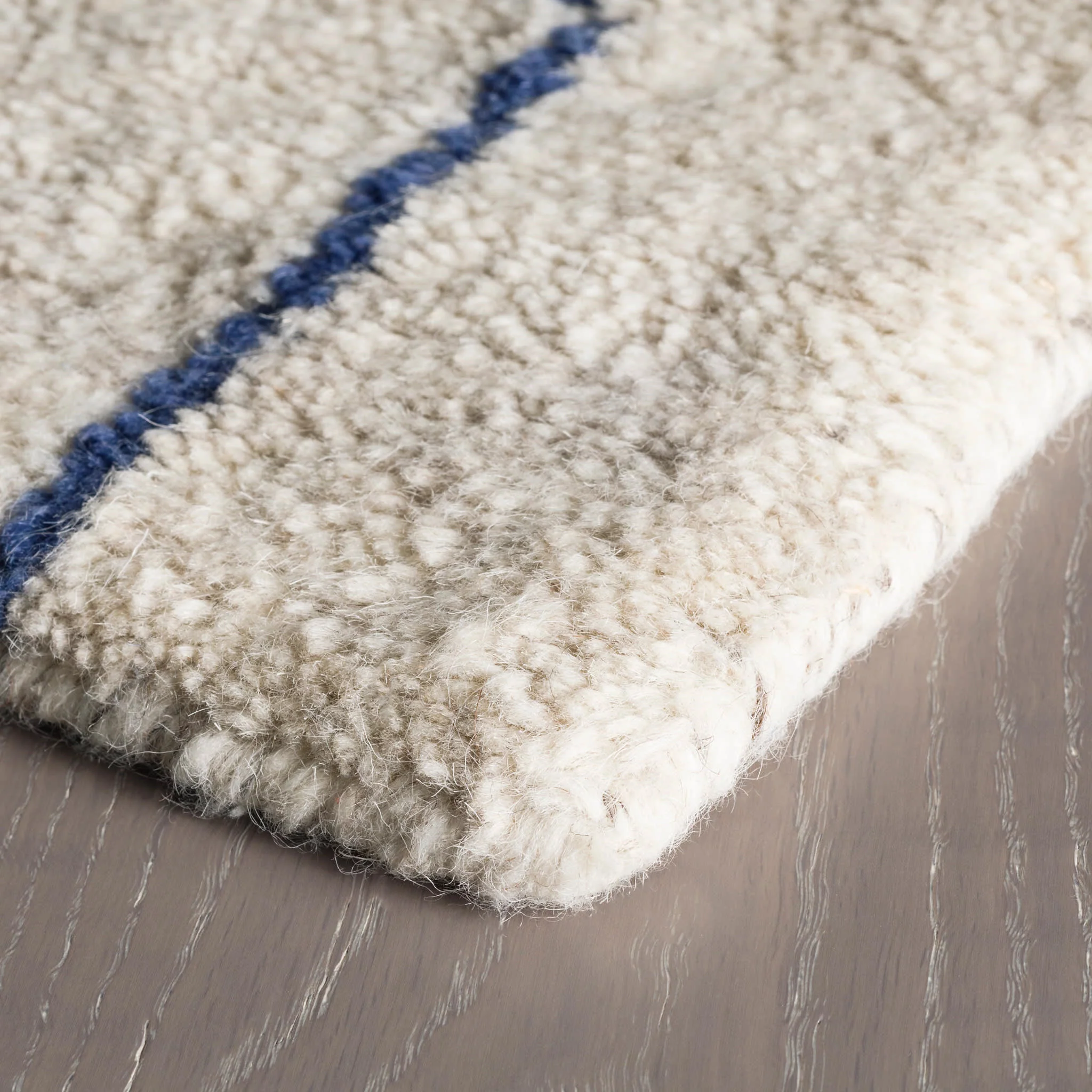 Massena Hand Knotted Wool Rug | Blue - Image 5
