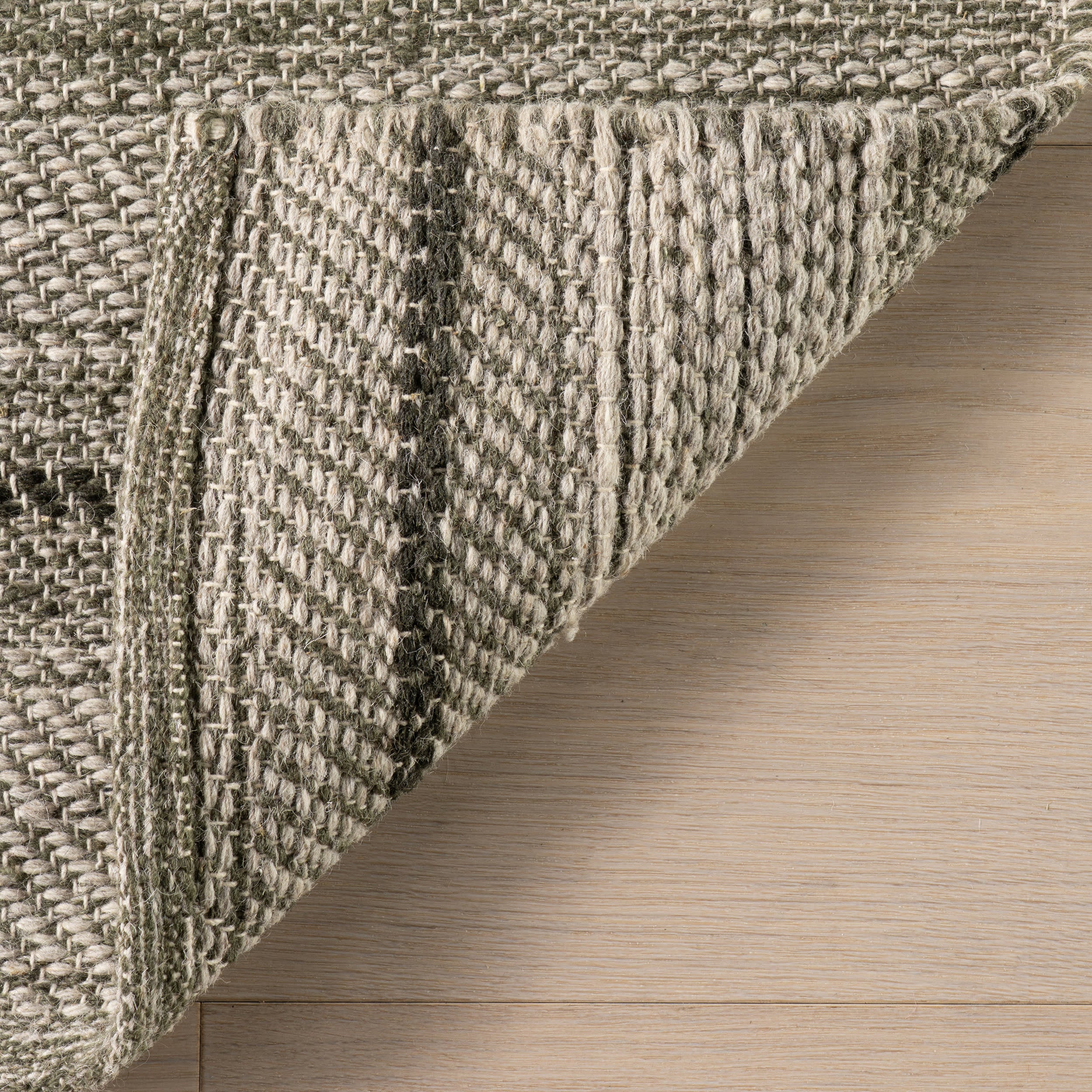 Mateo Striped Wool Cozy Rug by Nate Berkus | Olive - Image 6