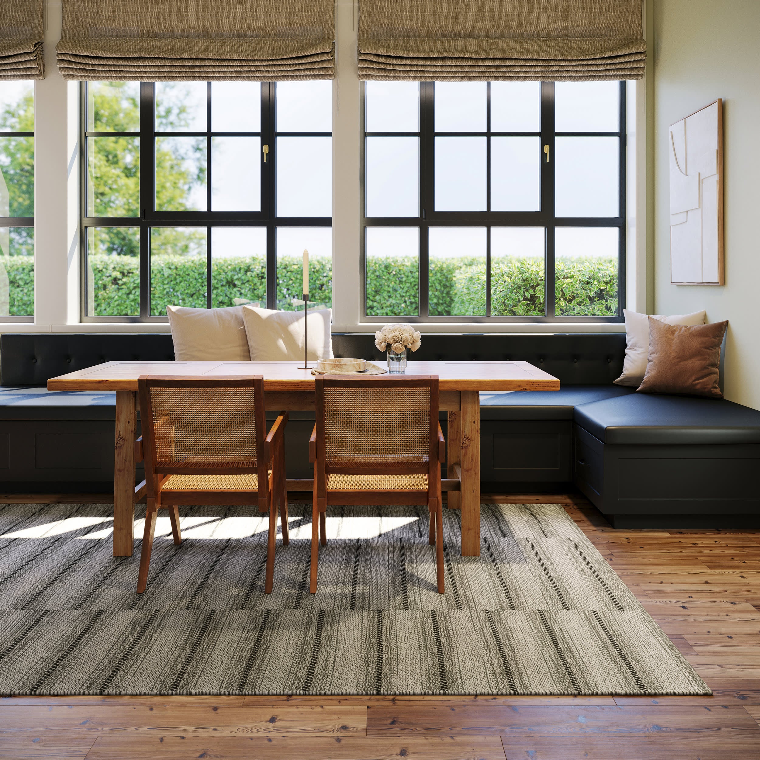 Mateo Striped Wool Cozy Rug by Nate Berkus | Olive - Image 7
