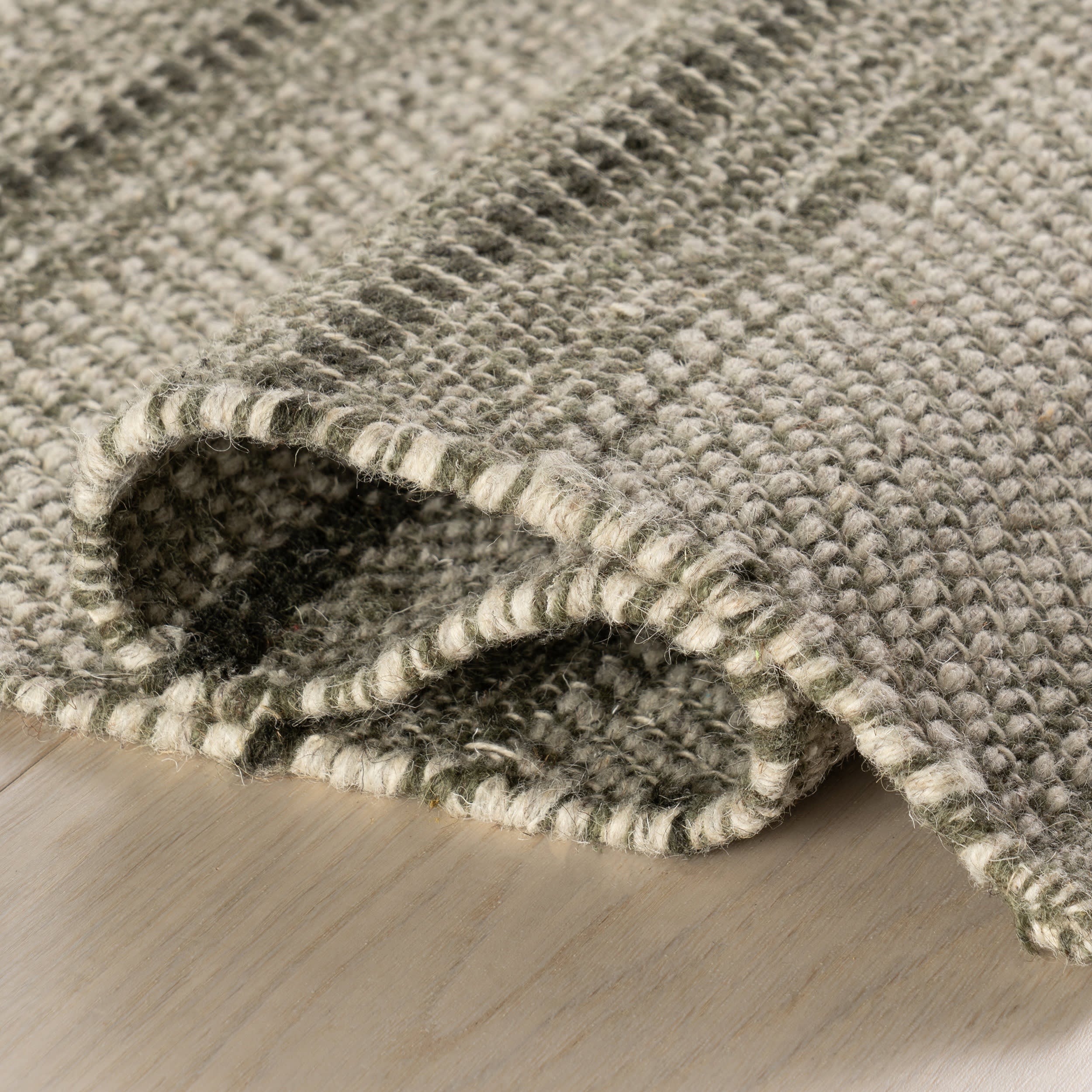 Mateo Striped Wool Cozy Rug by Nate Berkus | Olive - Image 8
