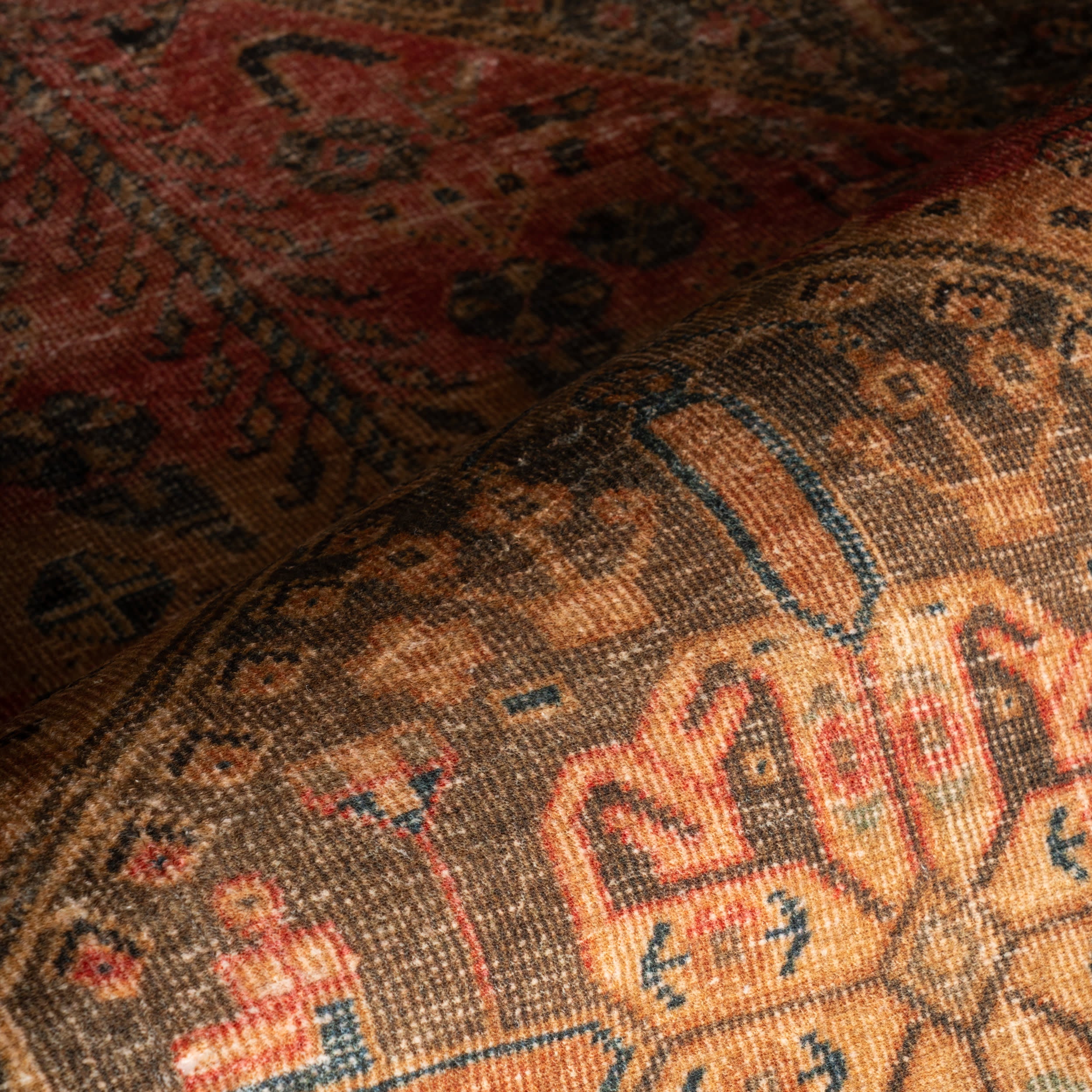 Matil Medallion Washable Rug | Golden - Image 3