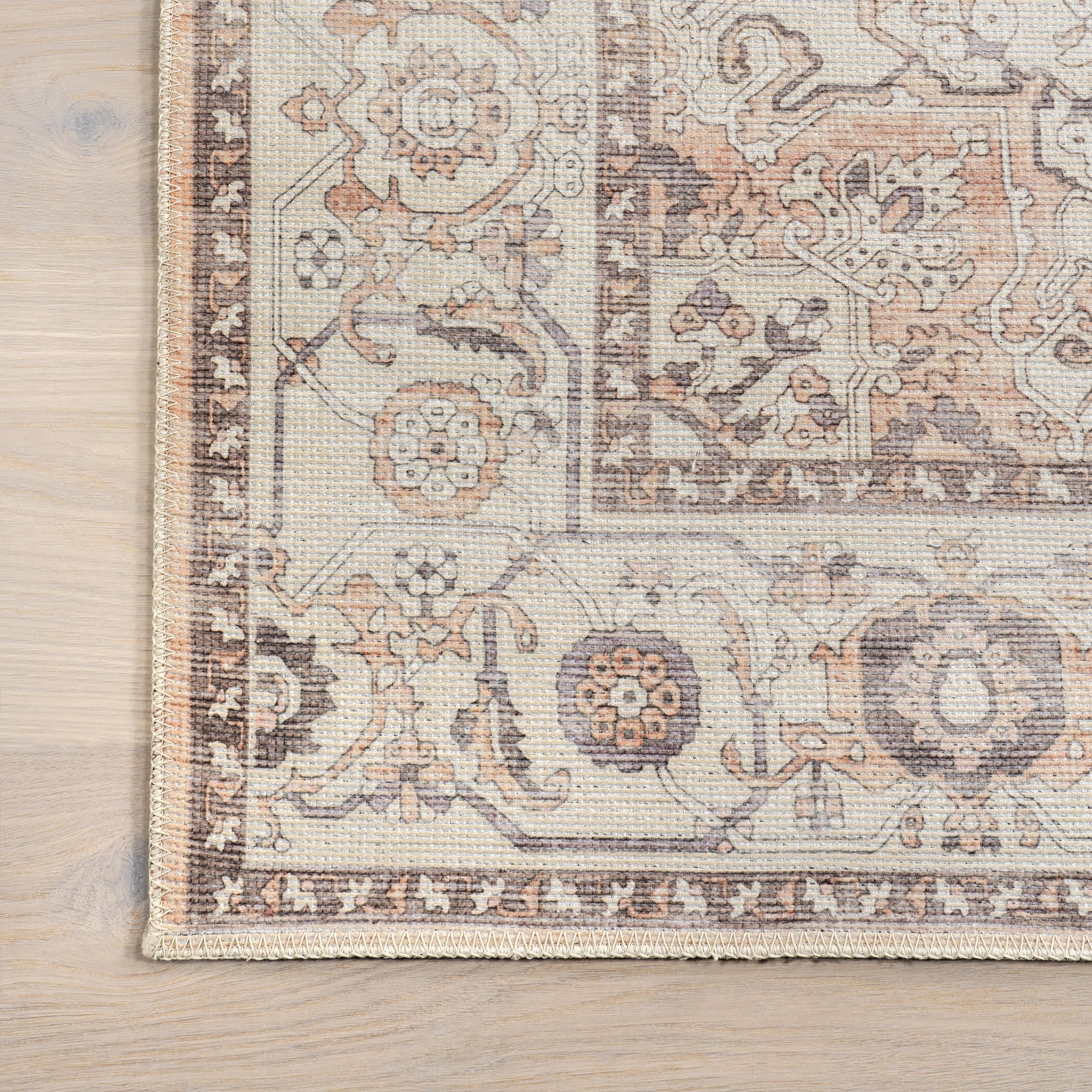 Mattie Medallion Washable Rug | Beige - Image 4