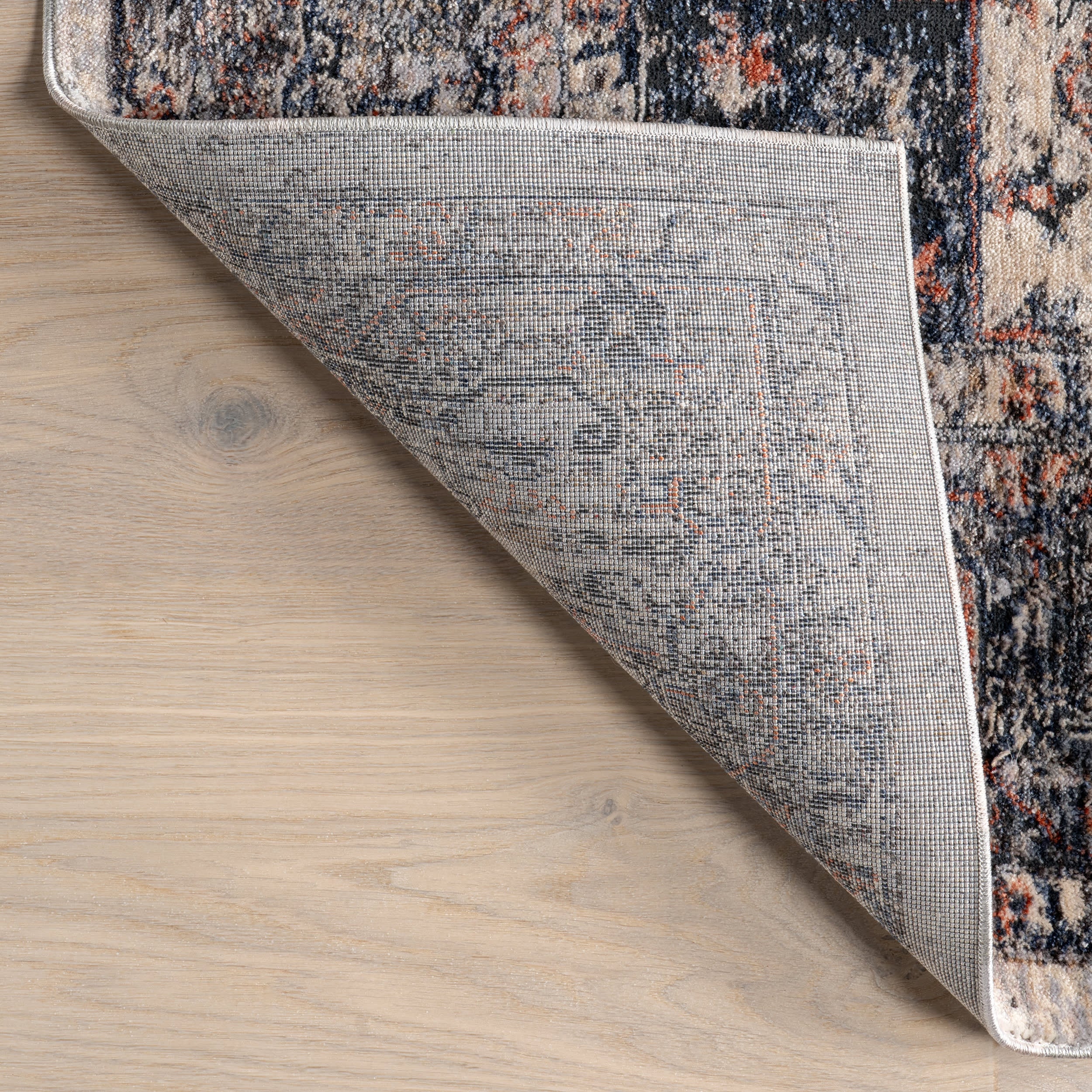 Maud Traditional Vintage Rug | Navy - Image 6