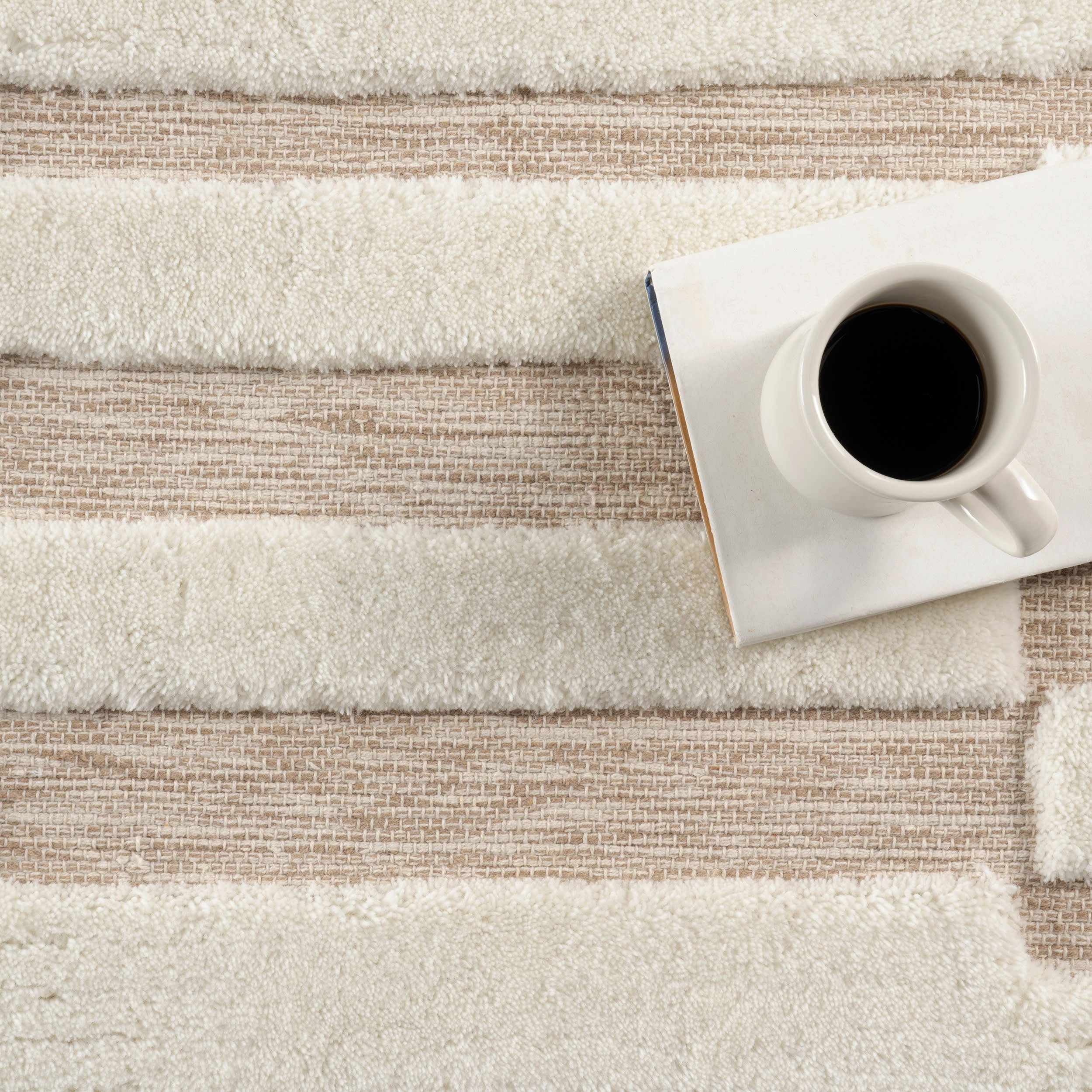 Maui Broken Stripe New Zealand Wool Rug | Ivory - Image 7