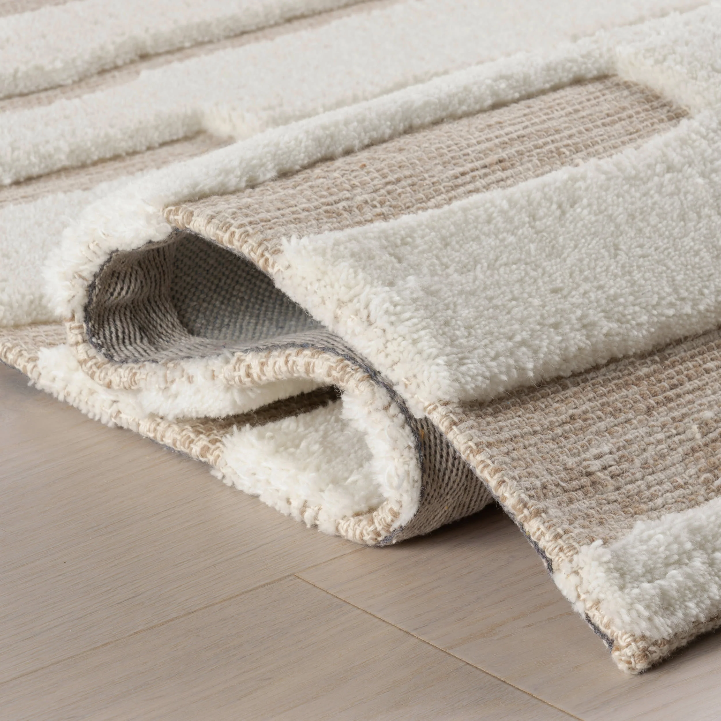 Maui Broken Stripe New Zealand Wool Rug | Ivory - Image 8